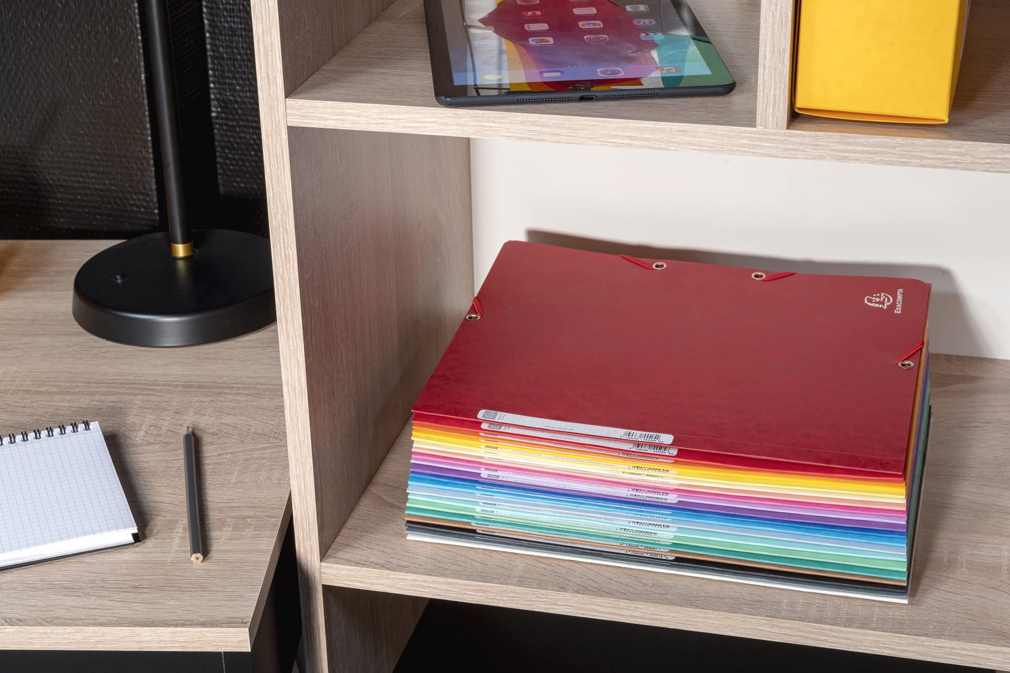 Exacompta Ref 55510E Elasticated 3-Flap File Folders | A4 | Assorted Colours | Pack of 10 6