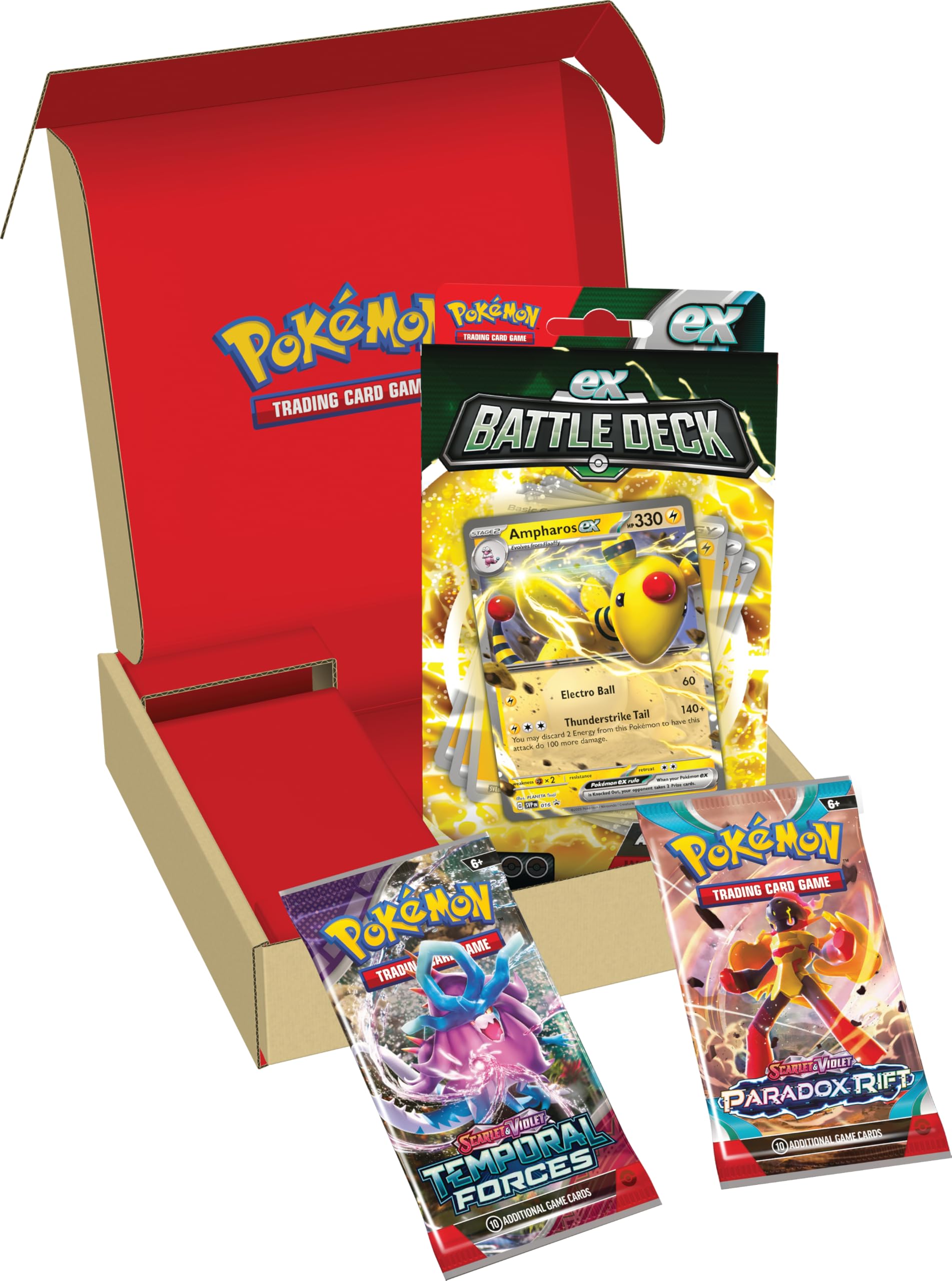 Pokémon TCG: Ampharos ex Battle Deck & 2 Booster Packs
