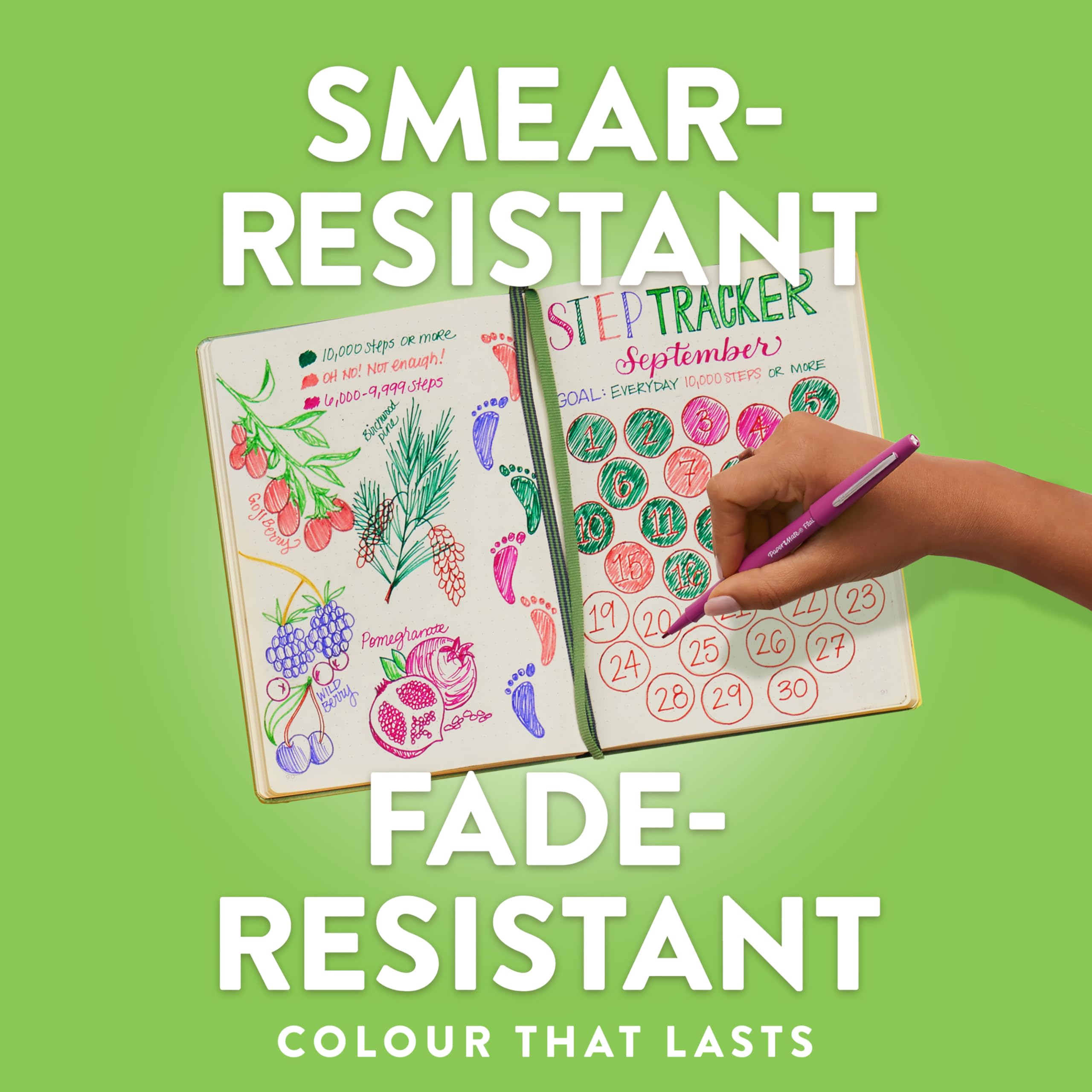 Paper Mate Flair Felt Tip Pens - Medium Point 0.7mm | No-Bleed Ink | Pack of 12 3