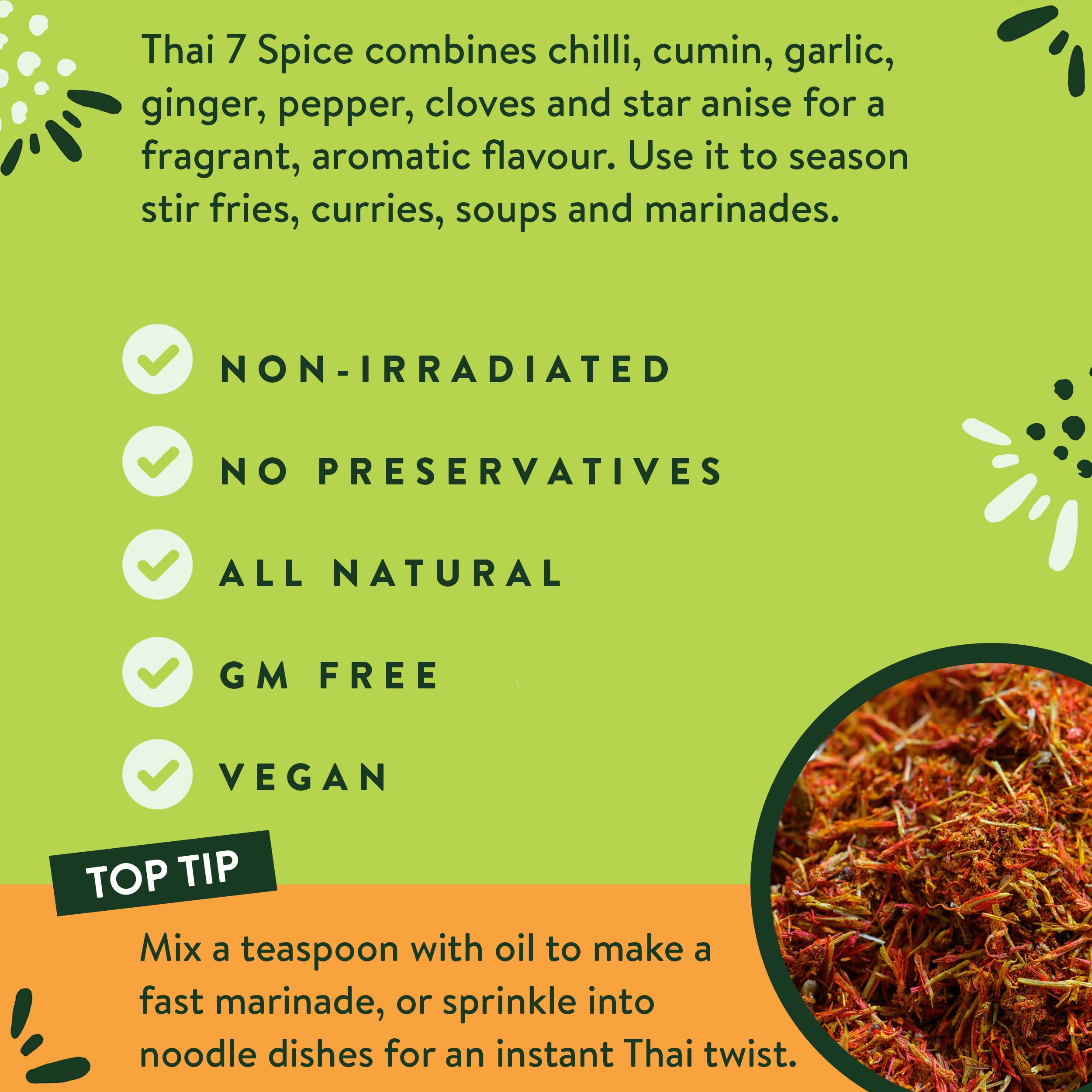 JustIngredients Thai 7 Spice Blend - Authentic Thai Flavour | 250g | Ready-to-Use Mix 2