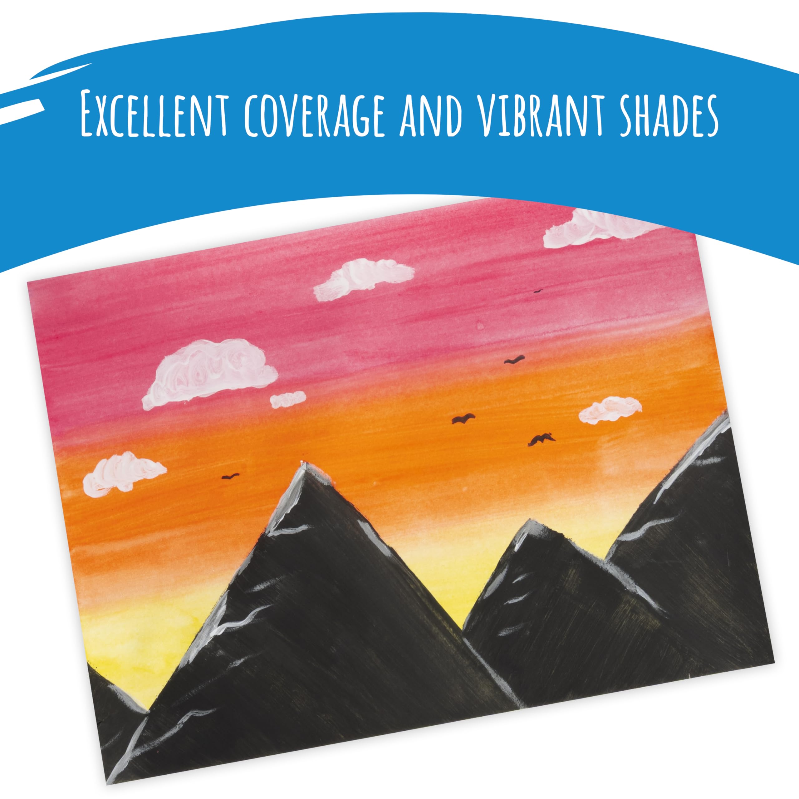 Pasuto Tempera & Poster Paint - Black | 1000 ml | Washable, Non-Toxic | Ages 3+