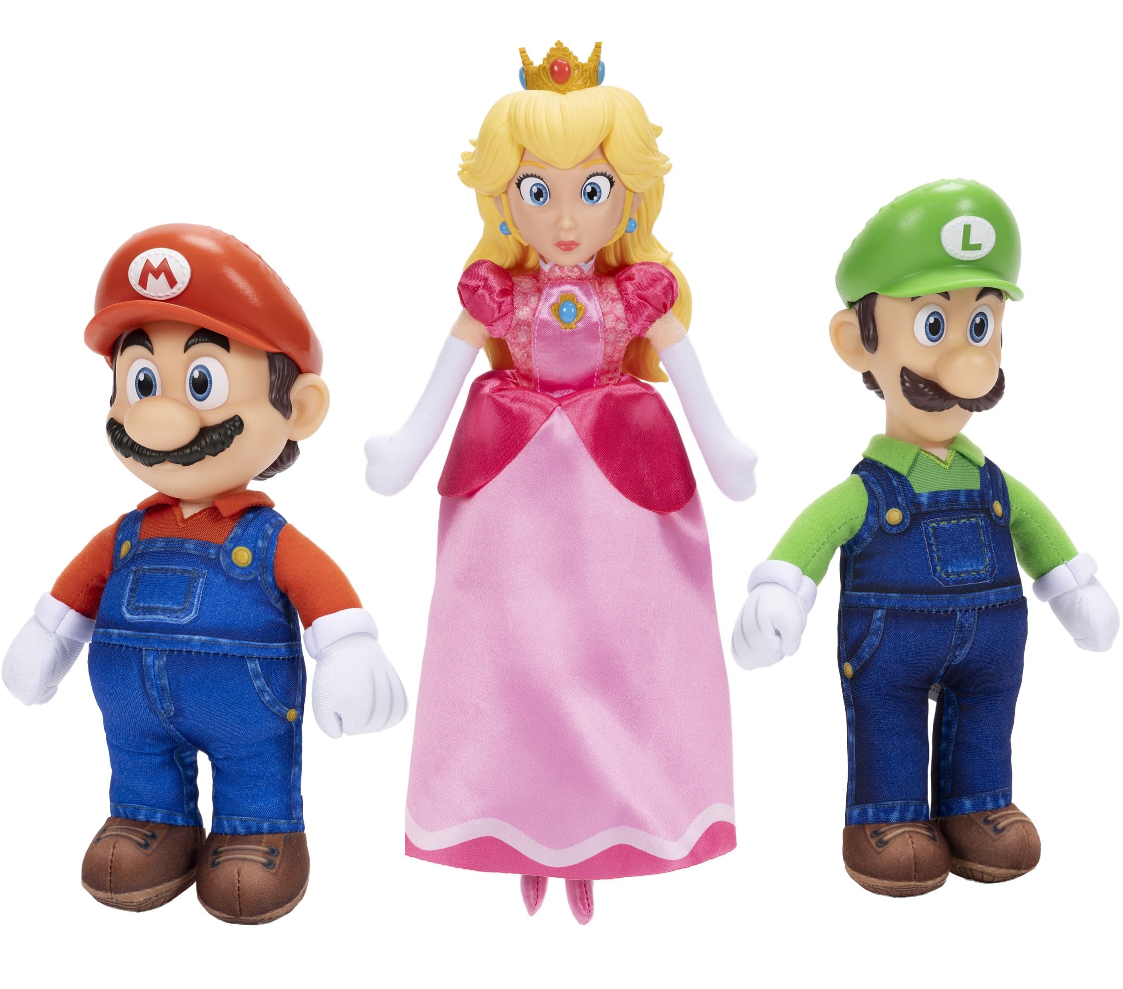 Jakks Pacific Super Mario Galaxy Movie Jumbo Plush Multipack - Mario, Luigi, Peach | 9' / 23cm 1