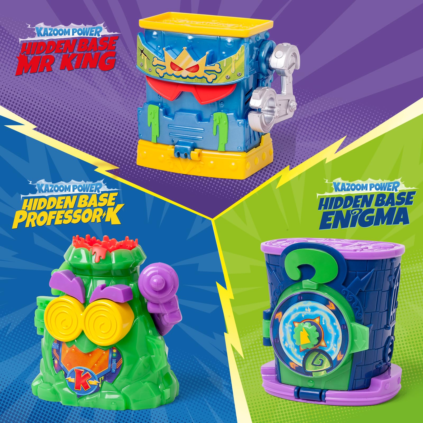 SUPERTHINGS RIVALS OF KABOOM - Mr King's Hidden Base Playset | Includes 2 Exclusive Figures | Plastic 8