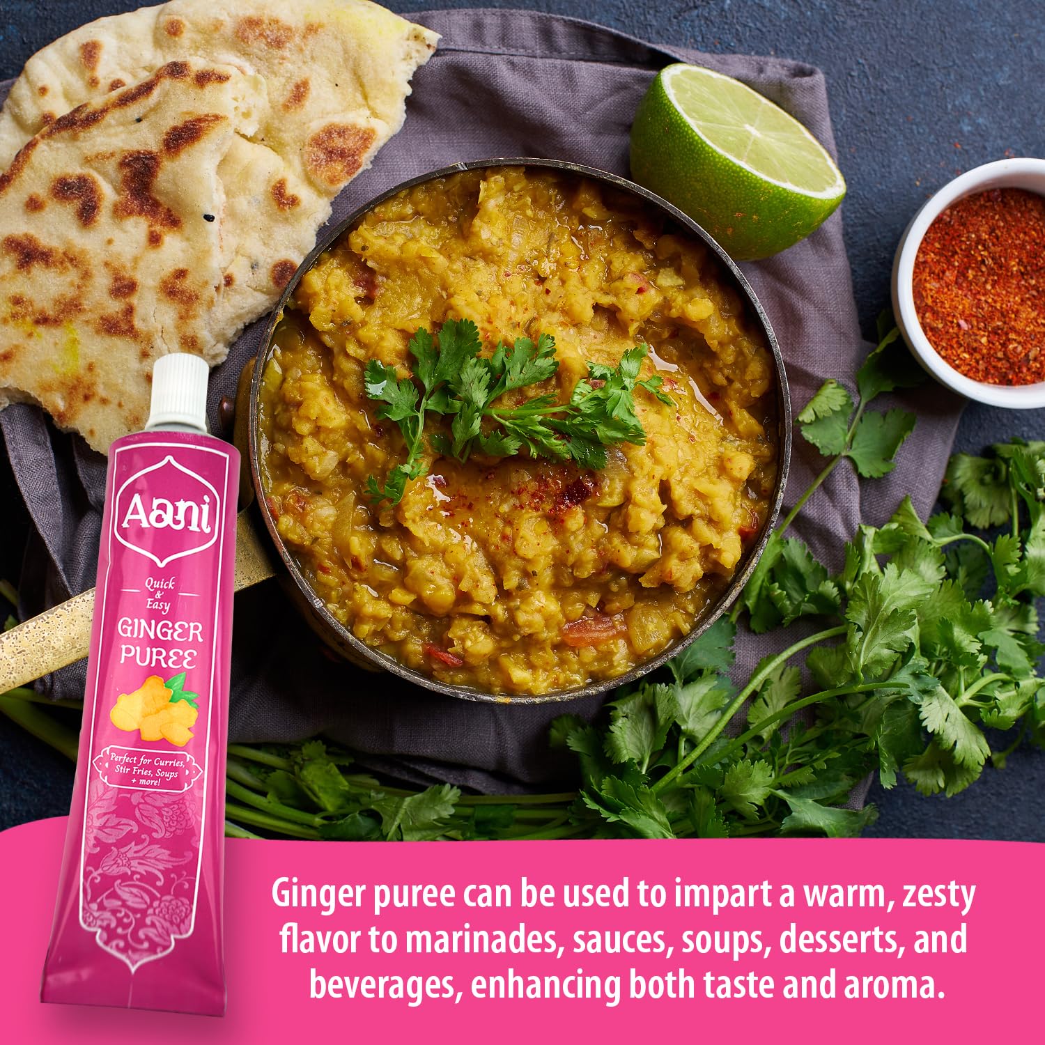 AANI Ginger Paste Puree - Quick Cooking Alternative | 110g Jar