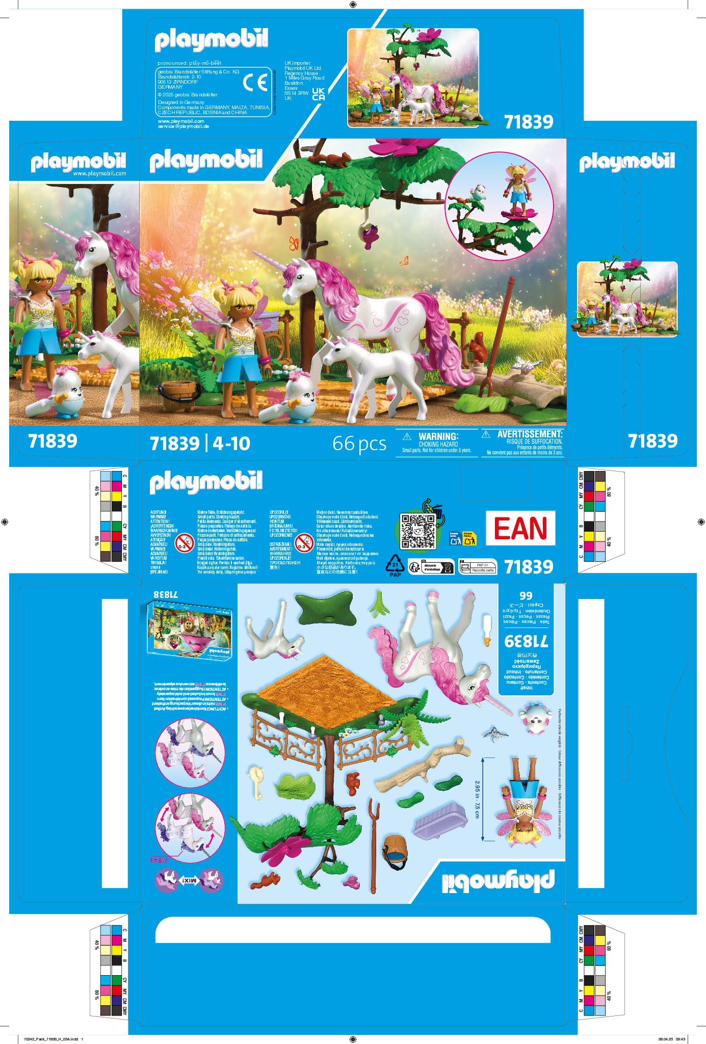 Playmobil Magic Unicorns Enchanting Stable Playset - Unicorn Mom and Foal with Fairy & Joyling Figures 14
