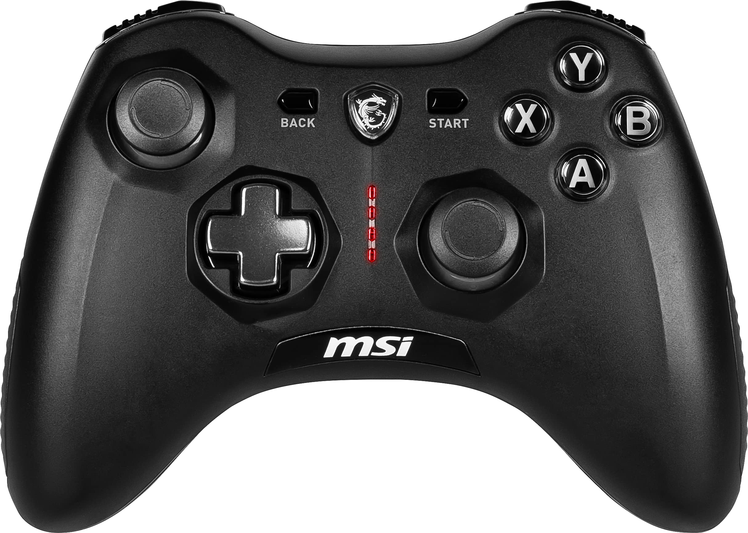 MSI FORCE GC20 V2 Kabelgebundener Gamepad-Controller – Austauschbares D-Pad, Dual-Vibration, USB 2.0 für PC und Android