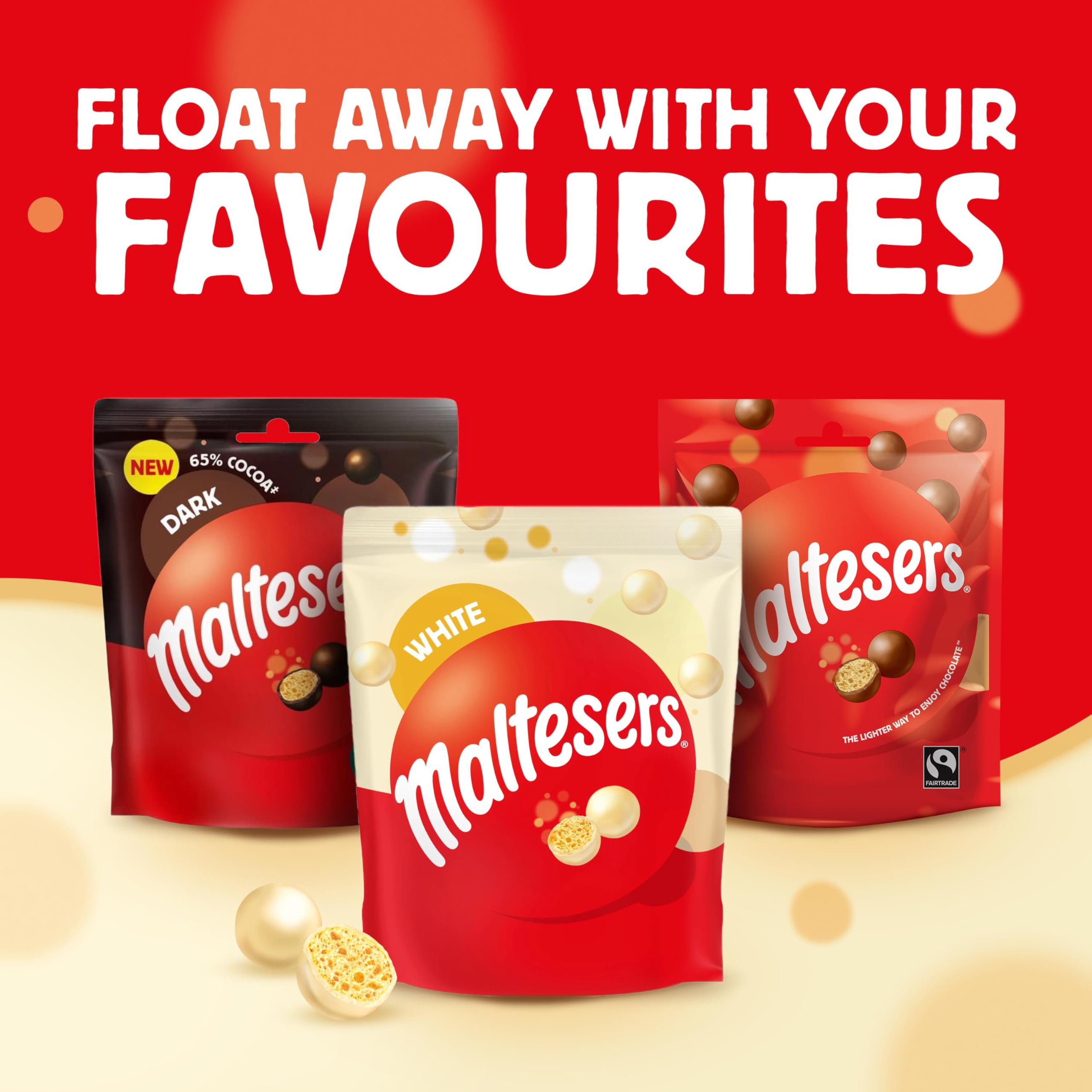 Maltesers White Chocolate & Honeycomb Treats, 25x30g Bags 5