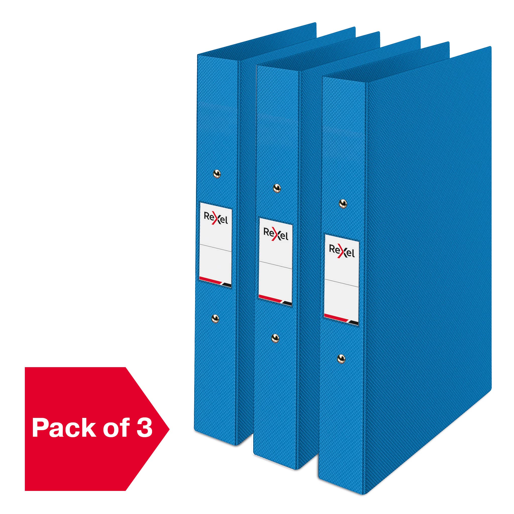 Rexel Choices A4 O-Ring Binder - 25mm Slim Spine | 190 Sheet Capacity | Blue Polypropylene 3
