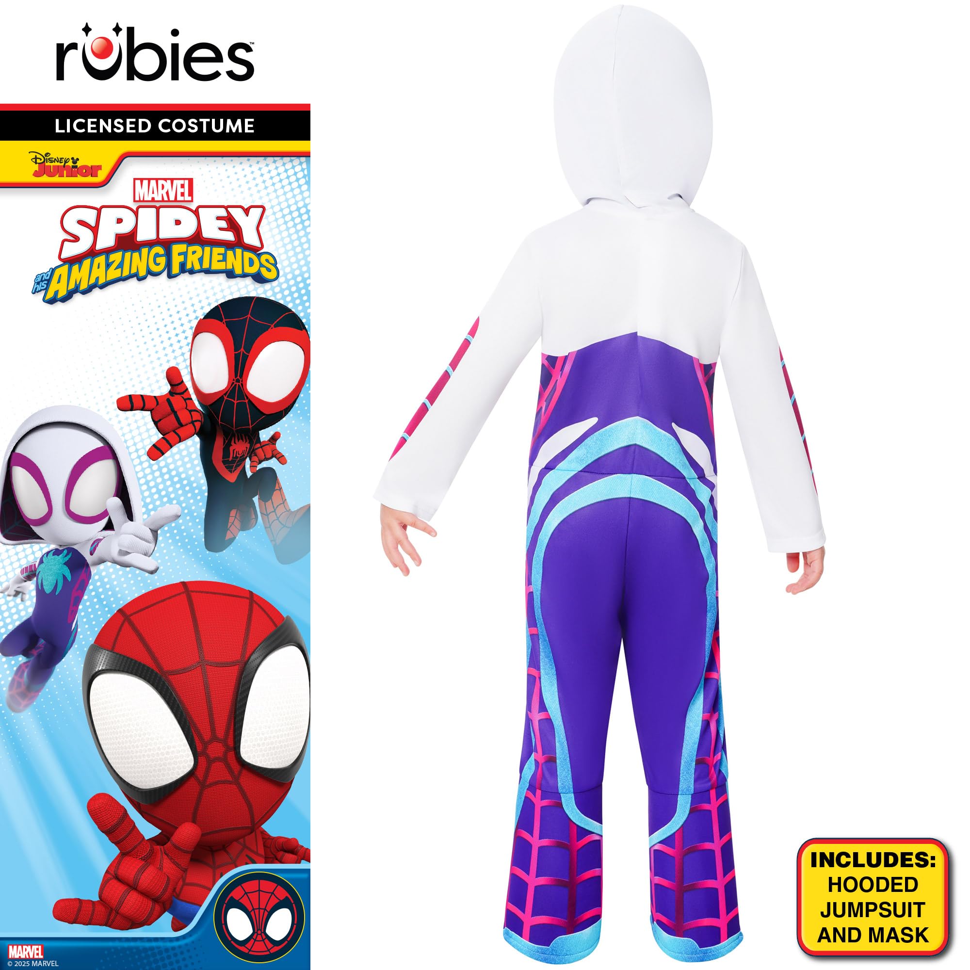 Rubies Official Marvel Spidey Ghost Costume - Kids Fancy Dress | Size 3-4 Years | Unisex 3