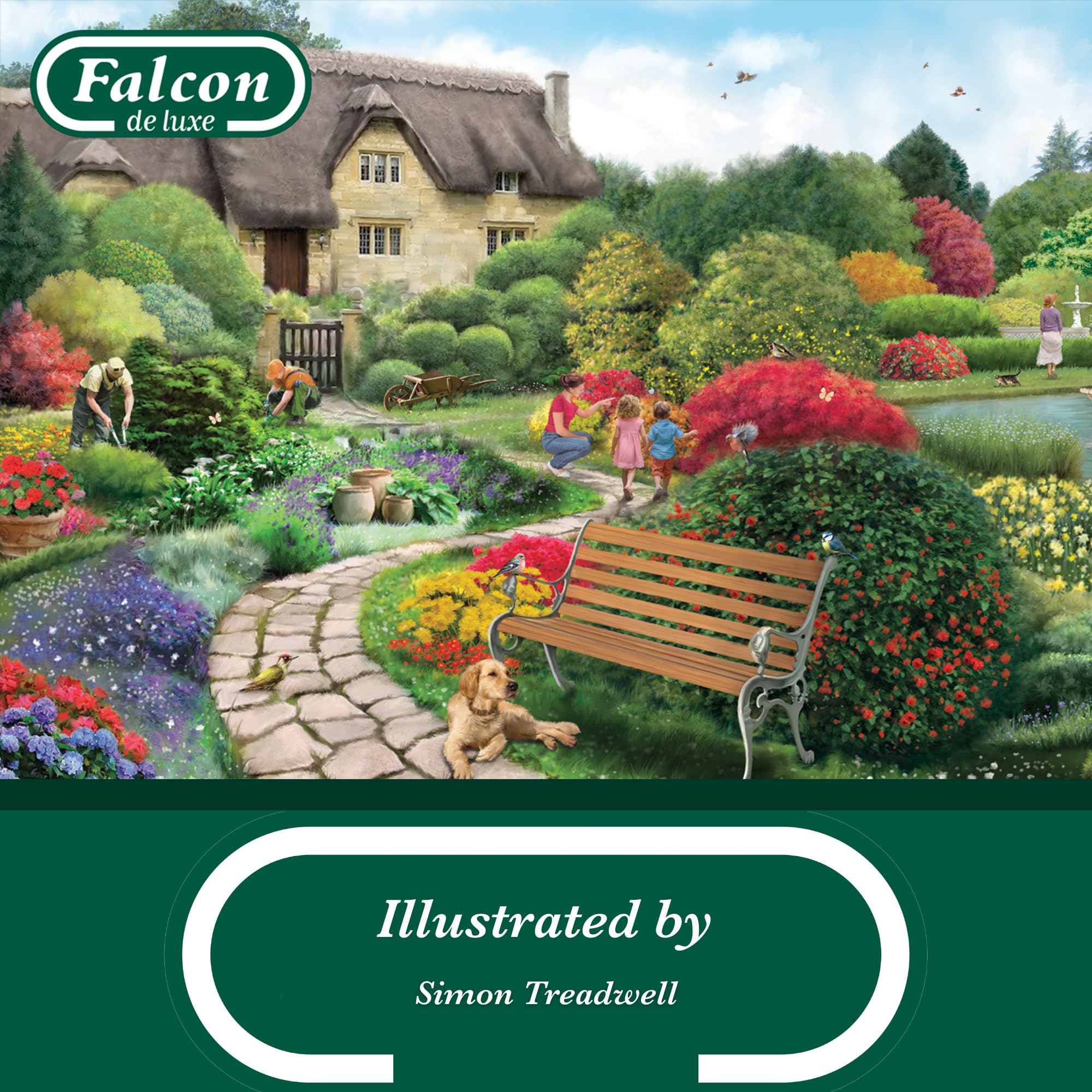 Falcon Cottage Gardens 1000 Piece Jigsaw Puzzle for Adults by Simon Treadwell | 49 cm x 68 cm 3