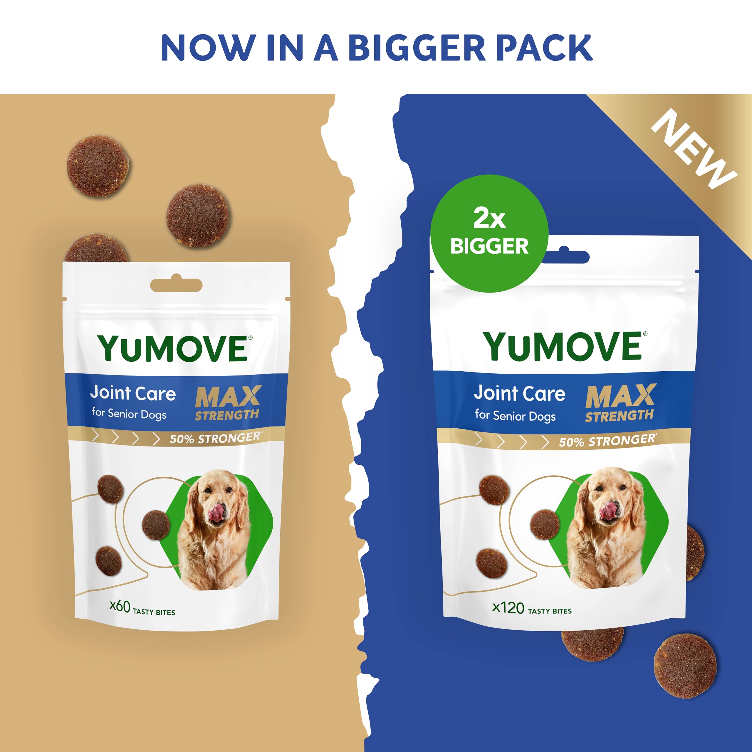 YuMOVE Max Strength Joint Supplement for Senior Dogs - 120 Chews | 50% Stronger Formula 2