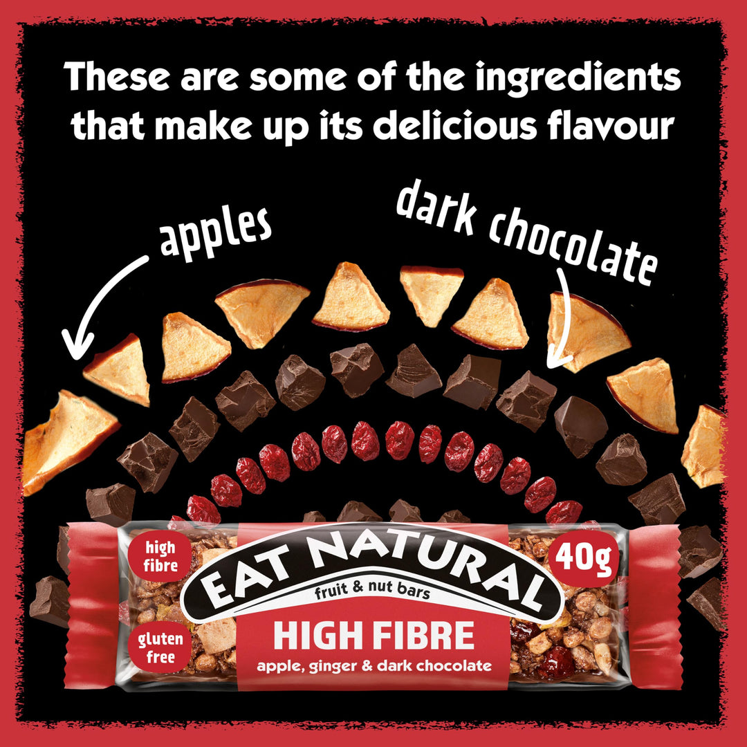 Eat Natural Apple, Ginger & Dark Chocolate Fruit & Nut Bar (12 x 40g)