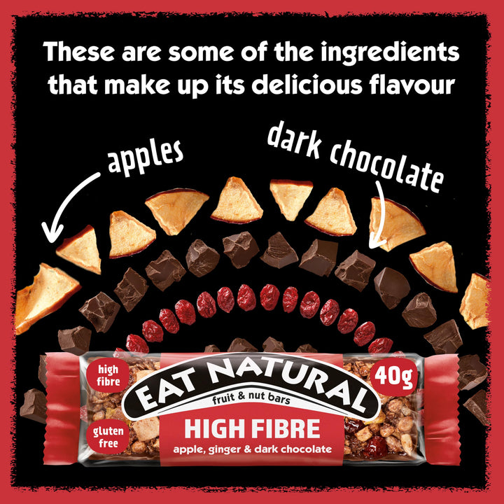 Eat Natural Apple, Ginger & Dark Chocolate Fruit & Nut Bar (12 x 40g)