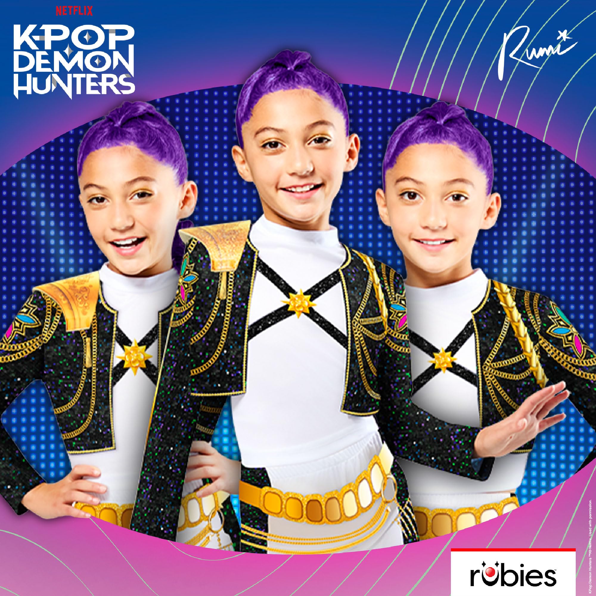 Rubies Official K-Pop Demon Hunters Rumi Golden Classic Child Costume | Size 7-8 Years 5