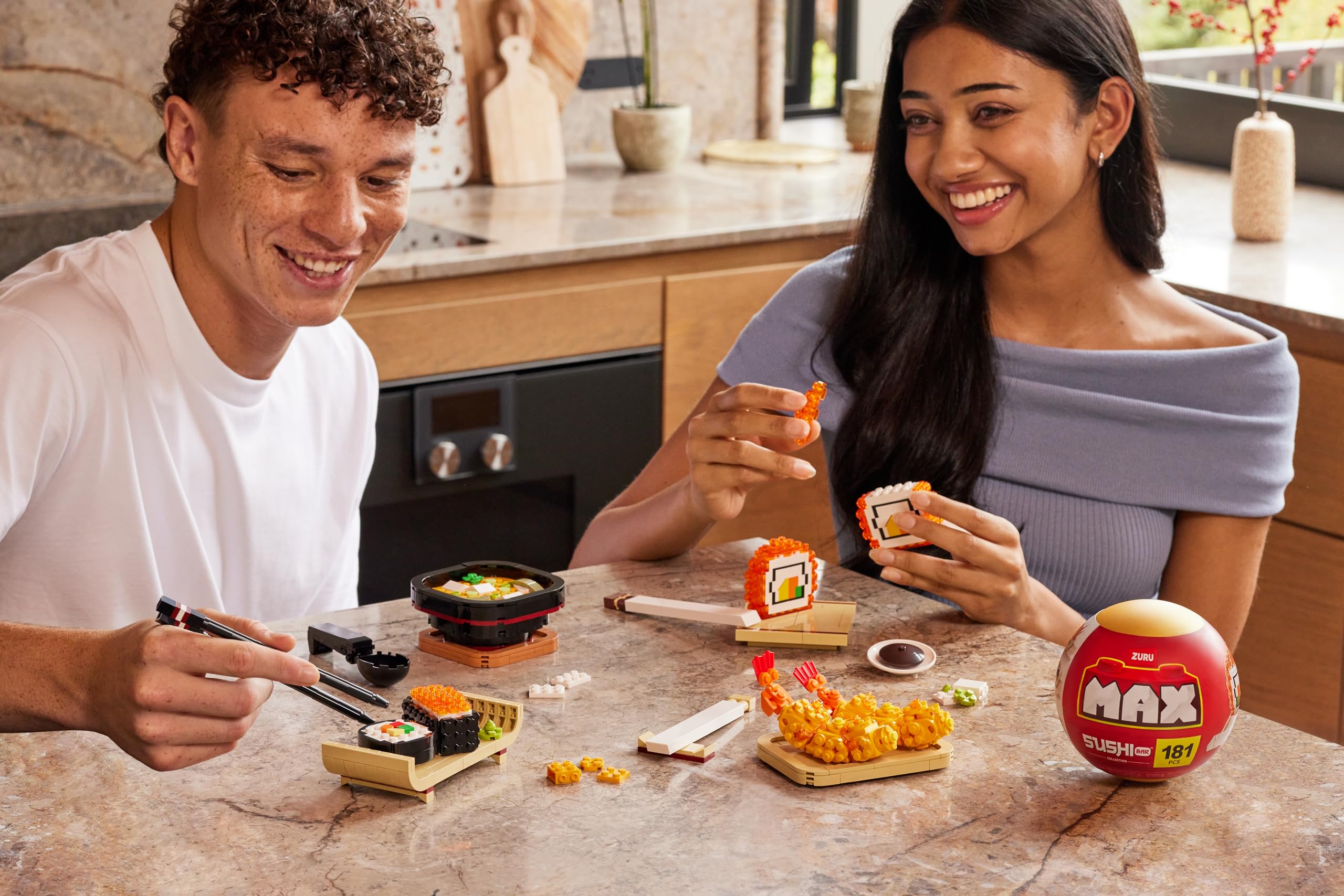 Max Build More Premium Sushi Bar Collection - 139-Piece Building Set for Ages 3+ 5
