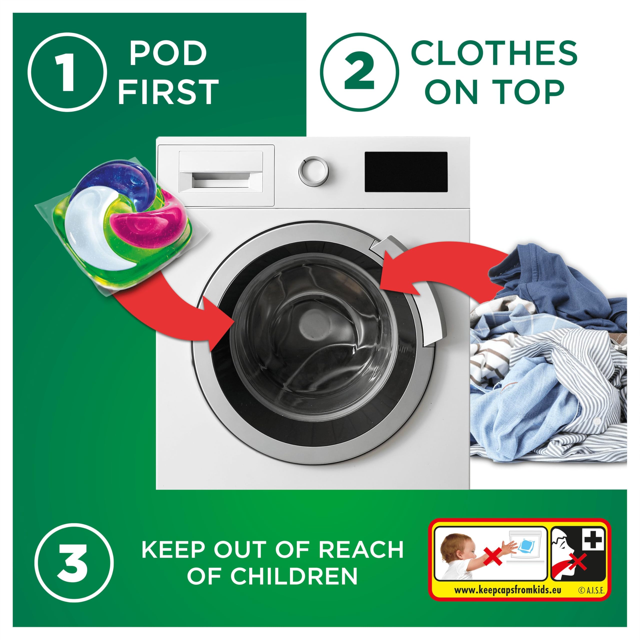Ariel The Big One PODS Laundry Capsules Colour - 35 Washes | 2X Stain & Odour Removal 5