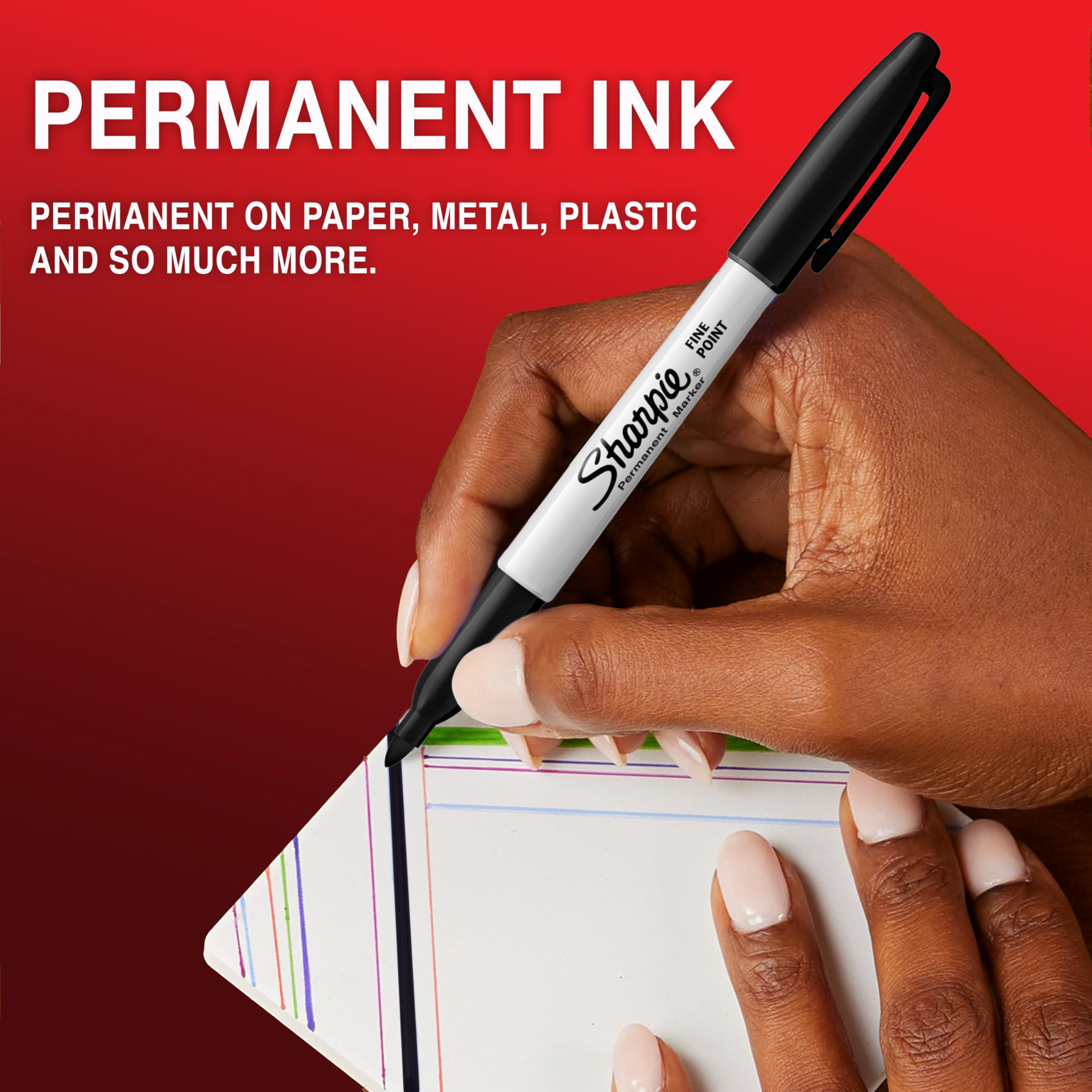 Sharpie Permanent Markers - Fine Point for Bold Details | Black Ink | 40 Pack