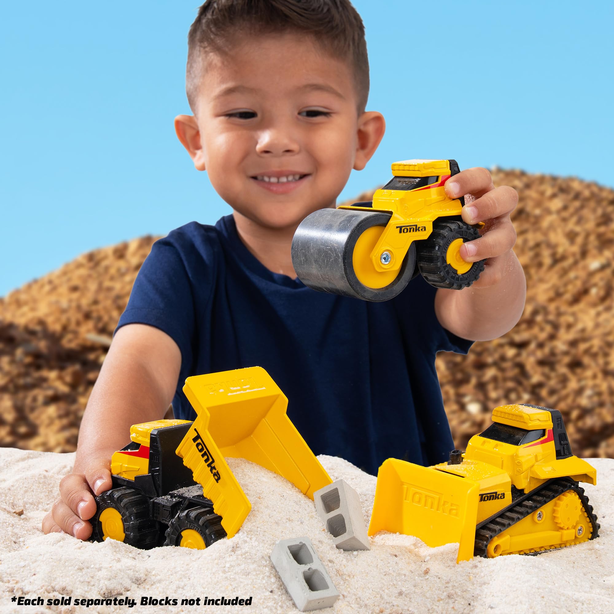 Basic Fun Tonka Steel Classics Titans Steam Roller - Stamped Steel Construction | Ages 3-6 | 89 cm