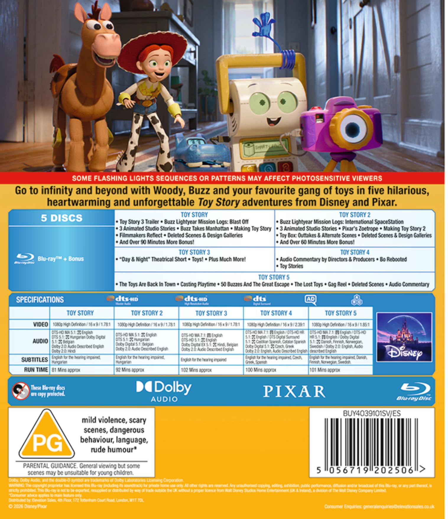 Disney Pixar's Toy Story - 5 Movie Collection [Blu-ray] 5