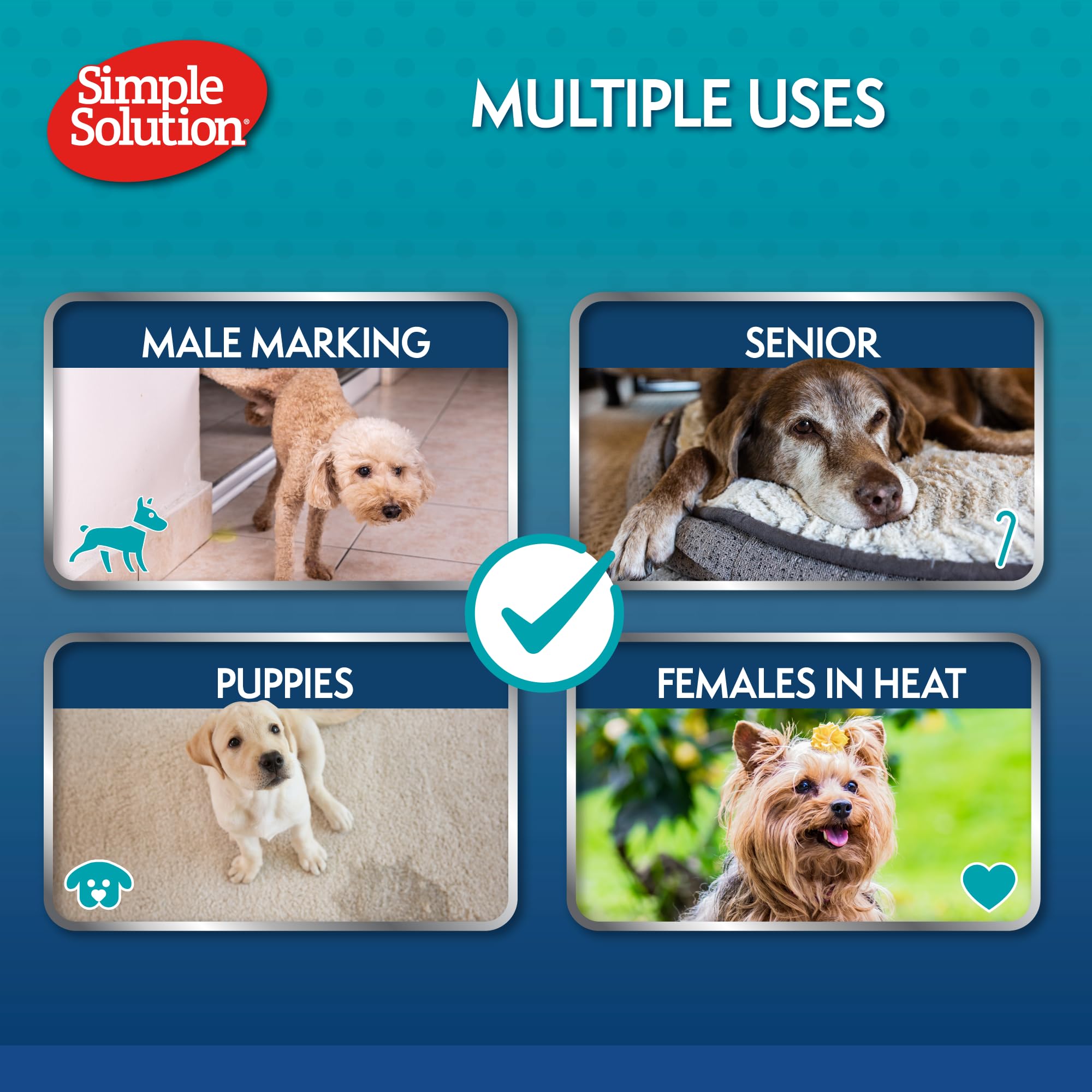 Simple Solution Disposable Male Dog Diapers - Medium (11-22kg) | 12 Count 6
