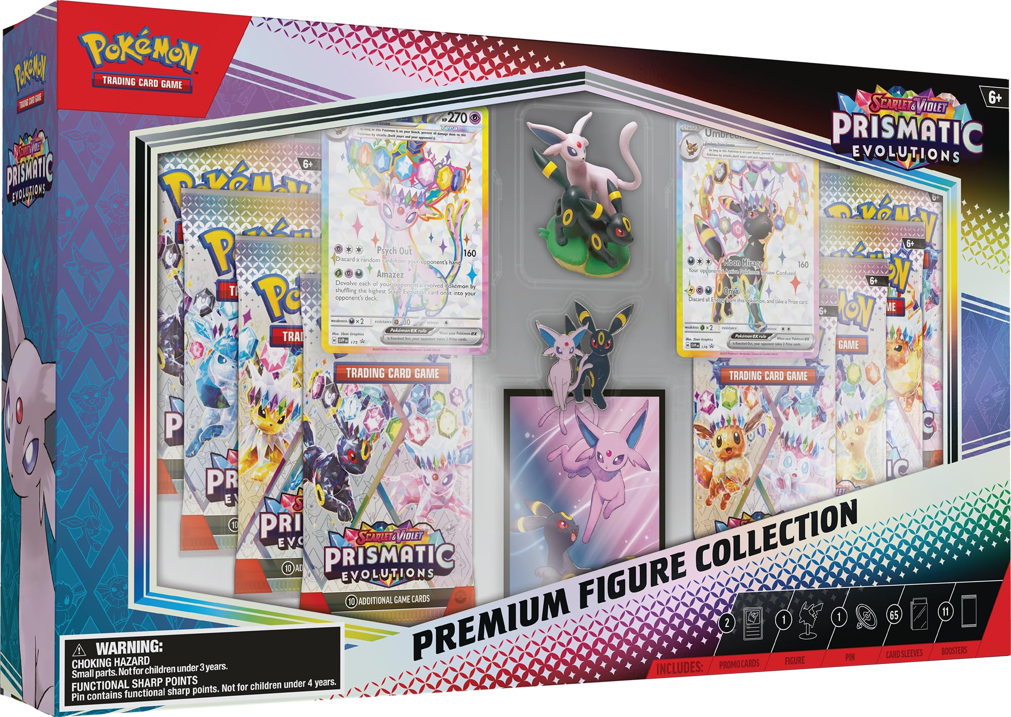 Pokémon TCG: Scarlet & Violet—Prismatic Evolutions Premium Figure Collection | 11 Booster Packs