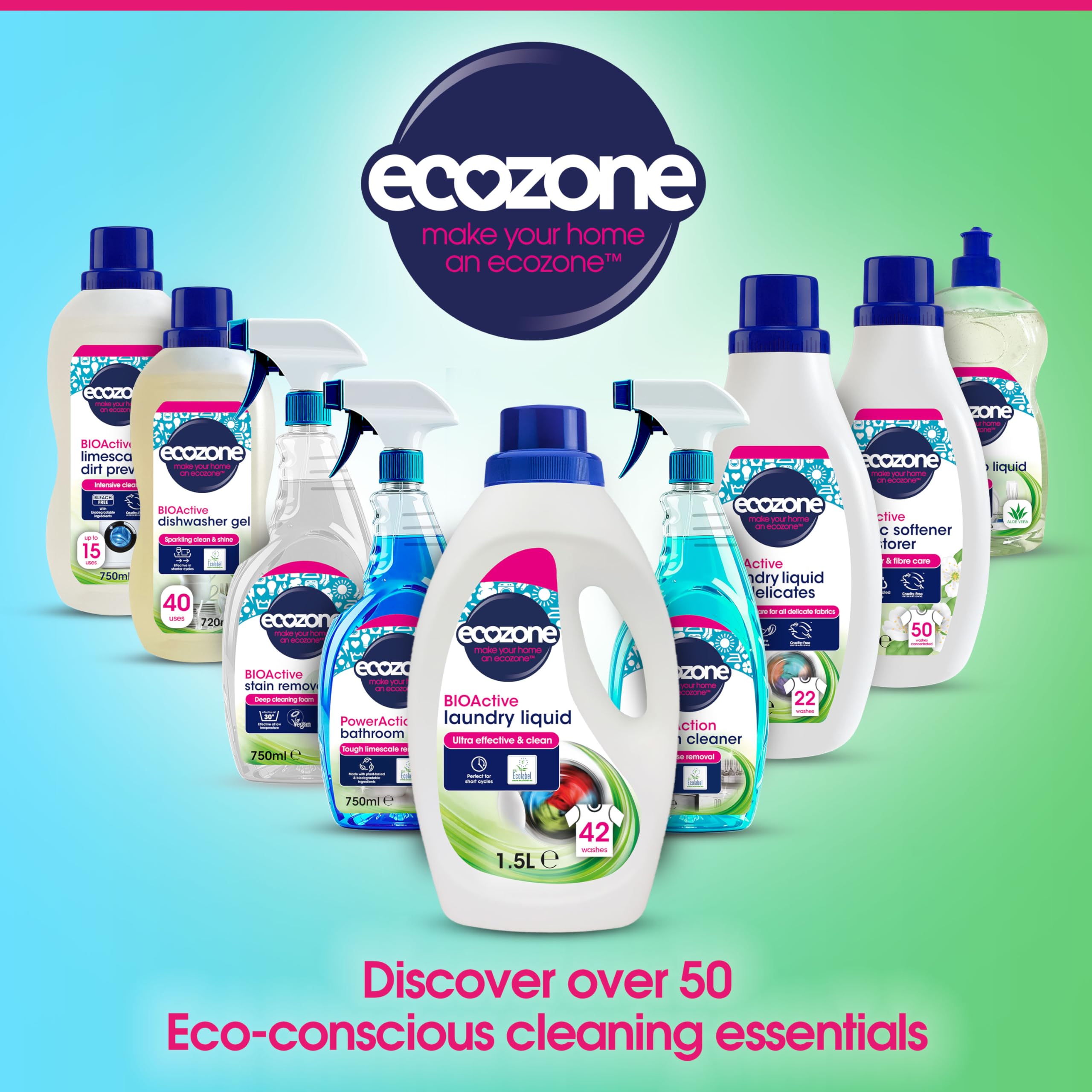 Ecozone BIOActive Stain Remover Spray - Enzymatic Pre-Wash Cleaner | 750 ml | Bleach Free 5