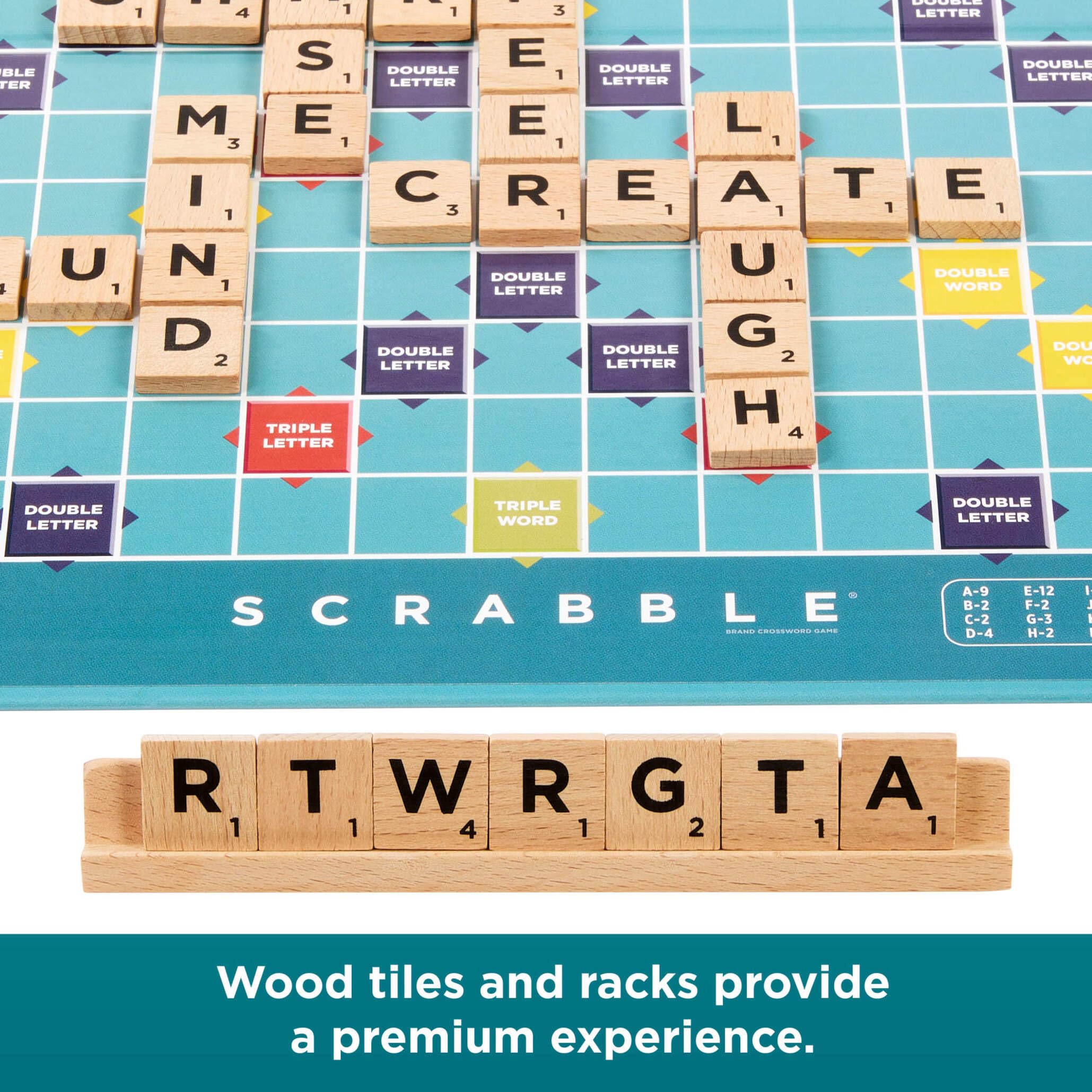 Mattel Games Scrabble Board Game Classic Family Word Fun with Wooden Tiles 10