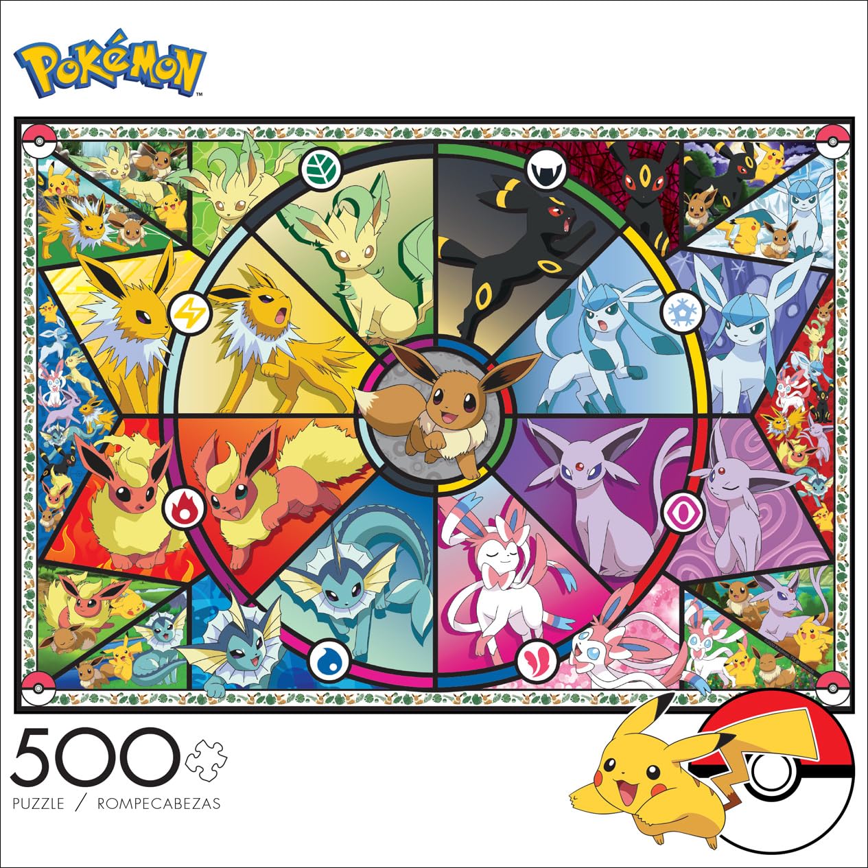 Buffalo Games Eevee's Stained Glass - 500 Piece Jigsaw Puzzle | Unisex Adult | 21.25" x 15" 1