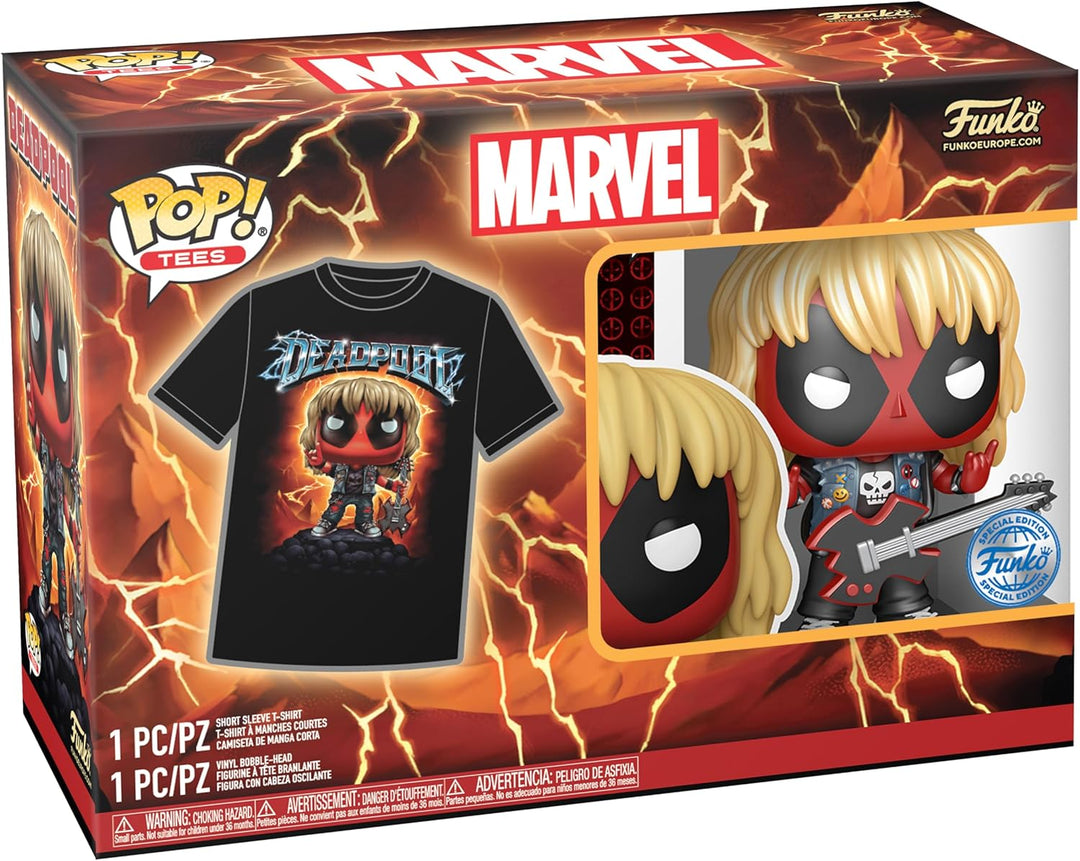 Funko Pop! Marvel - Deadpool Heavy Metal Vinyl Figure & T-Shirt Bundle (75060)