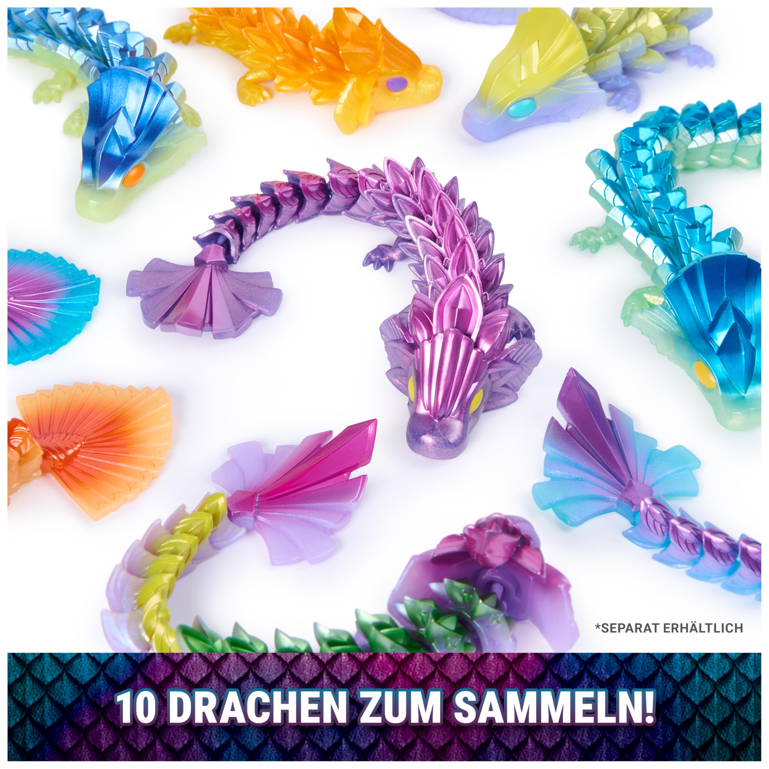 CrystaLynx Collectible Articulated Dragon Toy Figure - 22.8 cm | Mix & Match Joints 7
