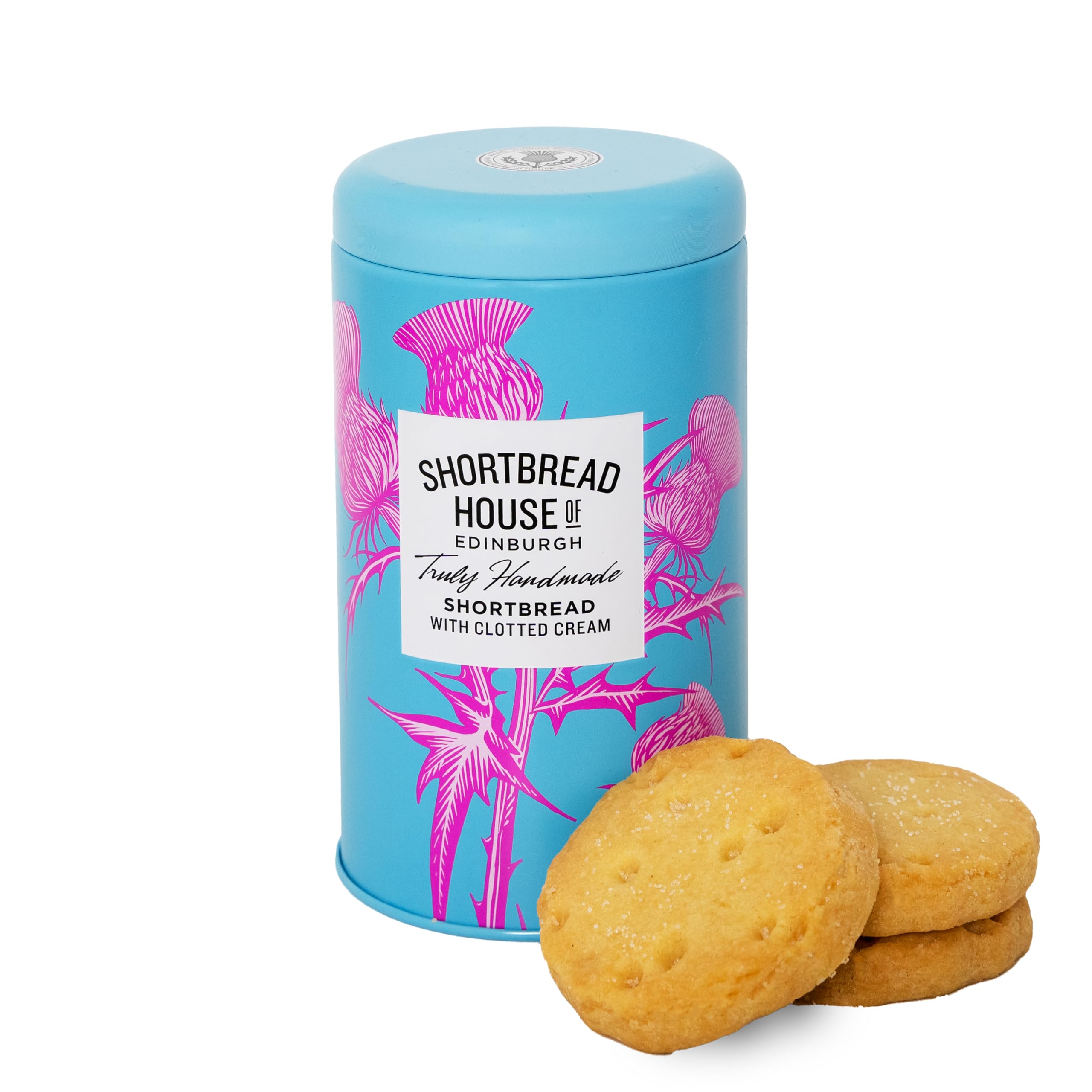 Shortbread House of Edinburgh, 140-g-Dose mit wirklich handgemachten Shortbread-Keksen aus reiner Butter mit Clotted Cream