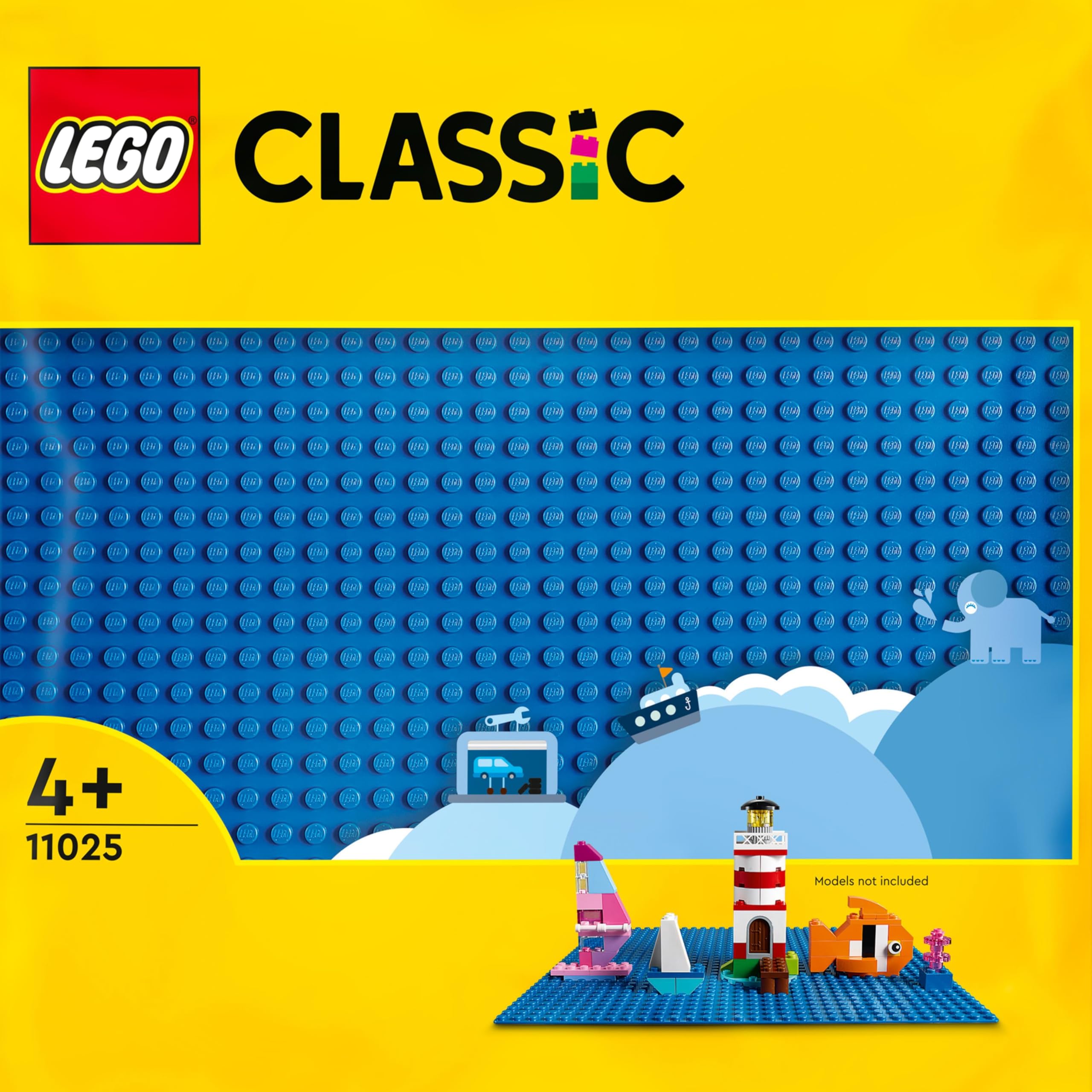 LEGO Classic 11025 Blue Building Plate - 32x32 Stud Base for Construction Toys | Ages 4+