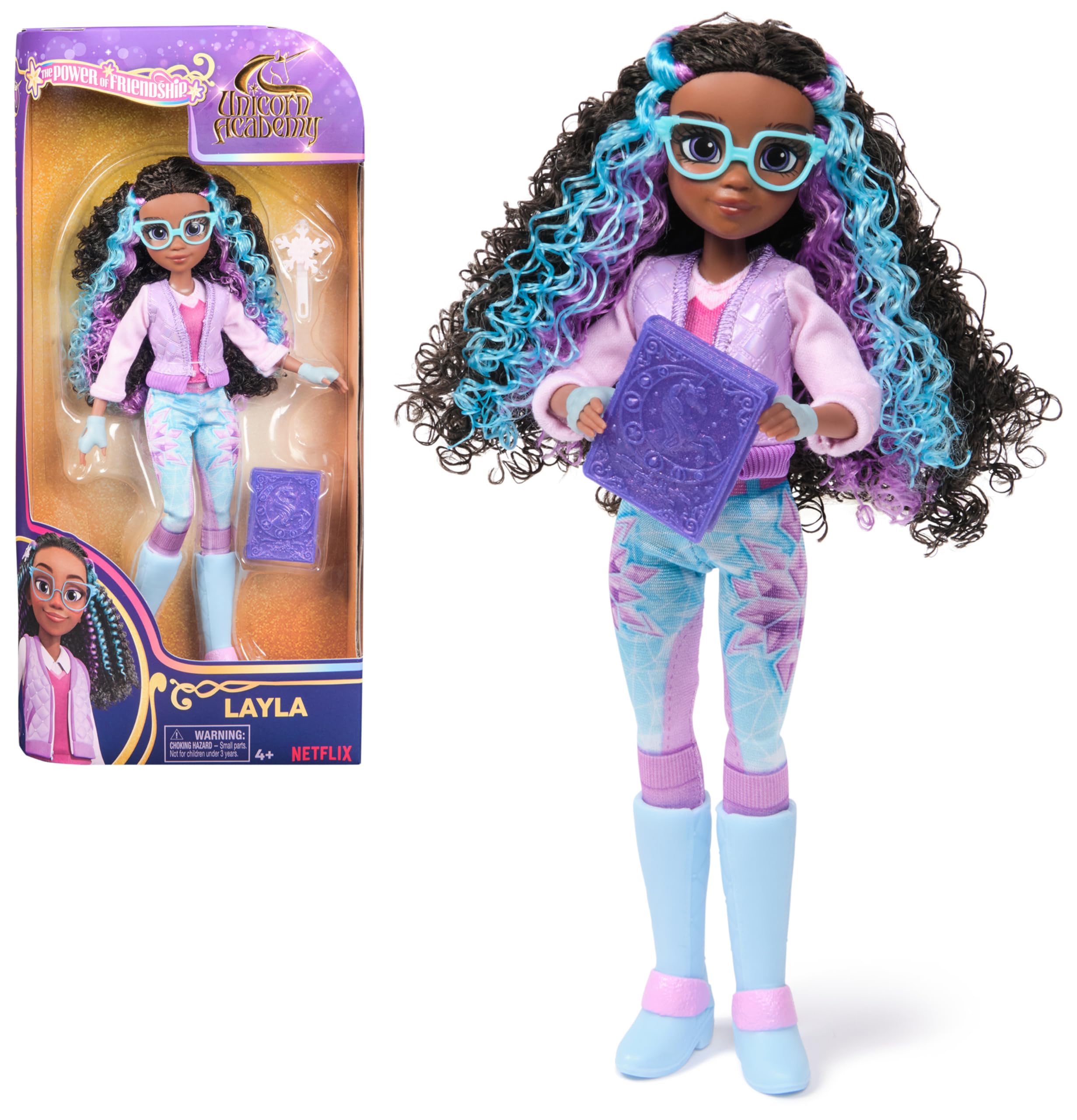 Unicorn Academy Layla Doll - 9.5 Inch Fashion Doll with 5 Accessories & Sparklebook | Ages 4+
