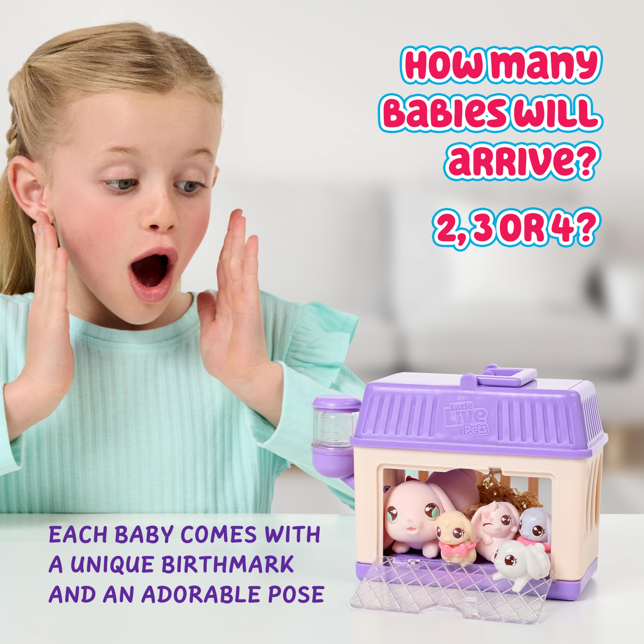 Little Live Pets Mama Surprise Minis Bunny Toy Playset | Surprise Babies & Accessories | Ages 5+ 3