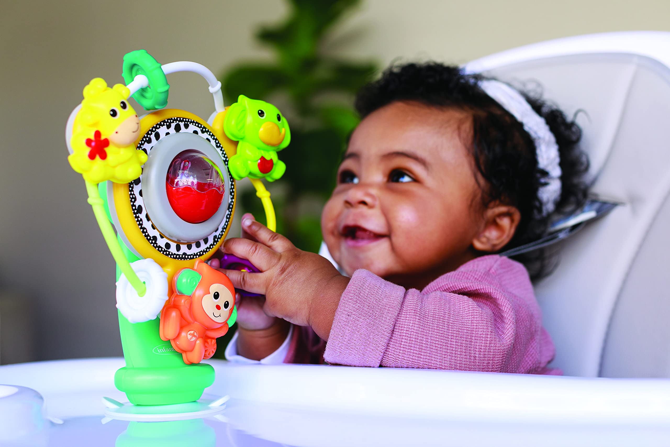 Infantino Jungle Ferris Wheel - Spinning High Chair Toy | BPA-Free | Ages 6-48 Months