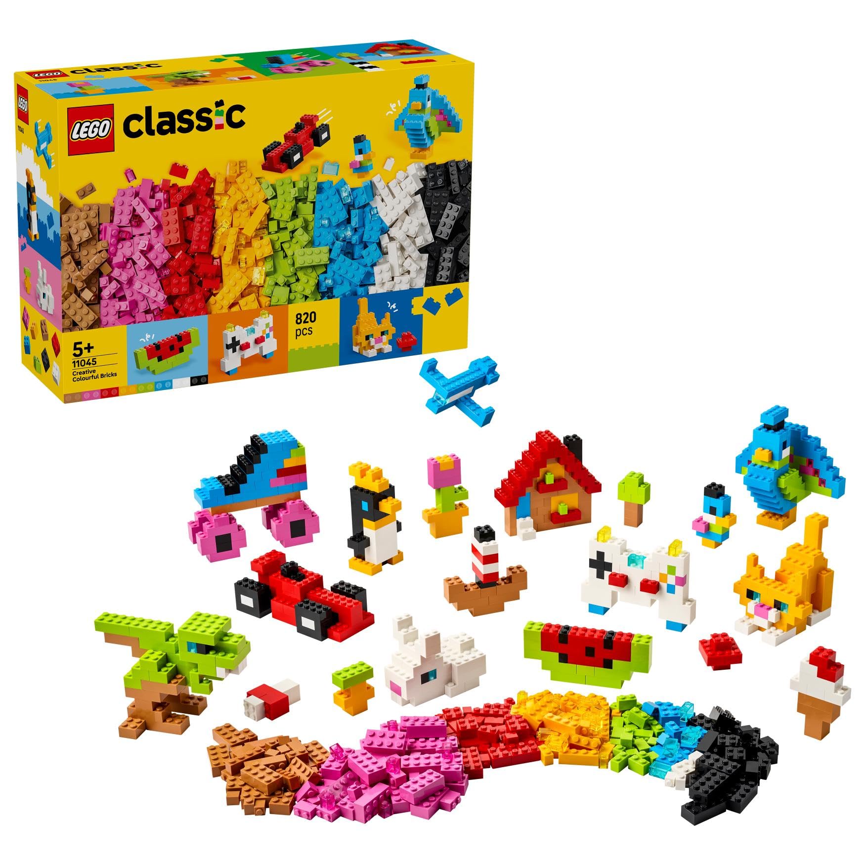 LEGO Classic Creative Colourful Bricks Set 11045 - 820 Pieces | Ages 5+ | Fine Motor Skills Toy