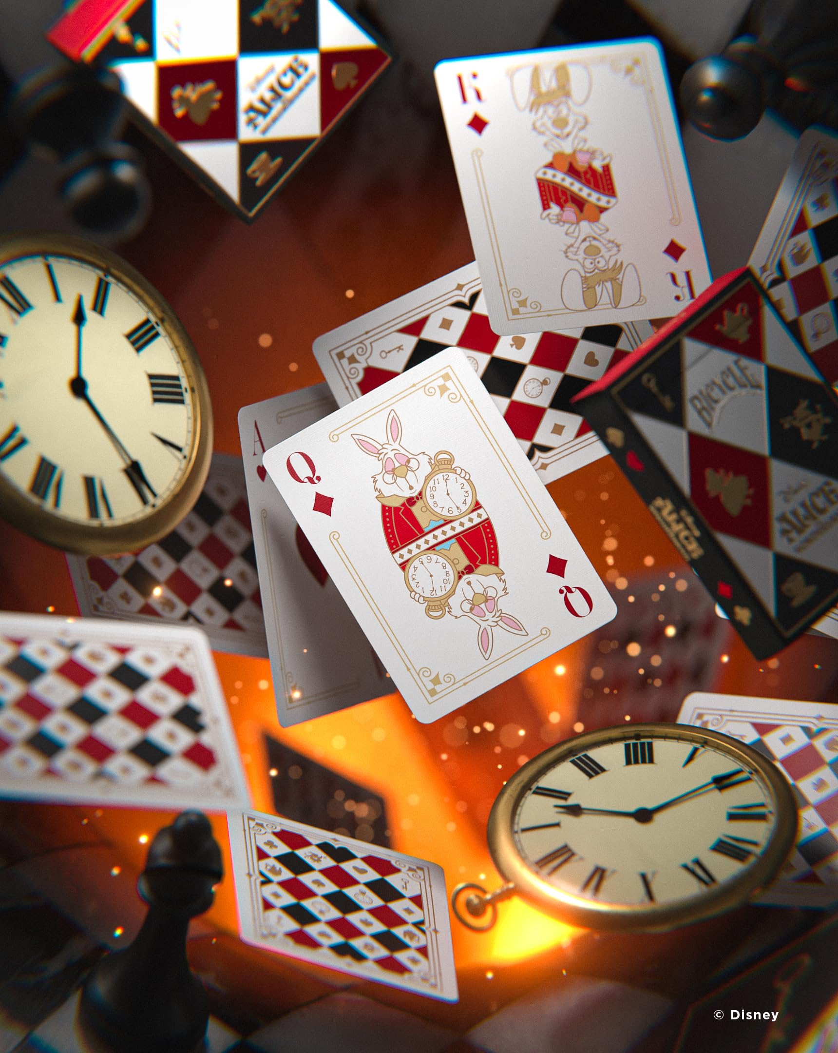 Bicycle Disney Alice in Wonderland Playing Cards - Custom Court Cards | Air Cushion Finish | Made in USA 5