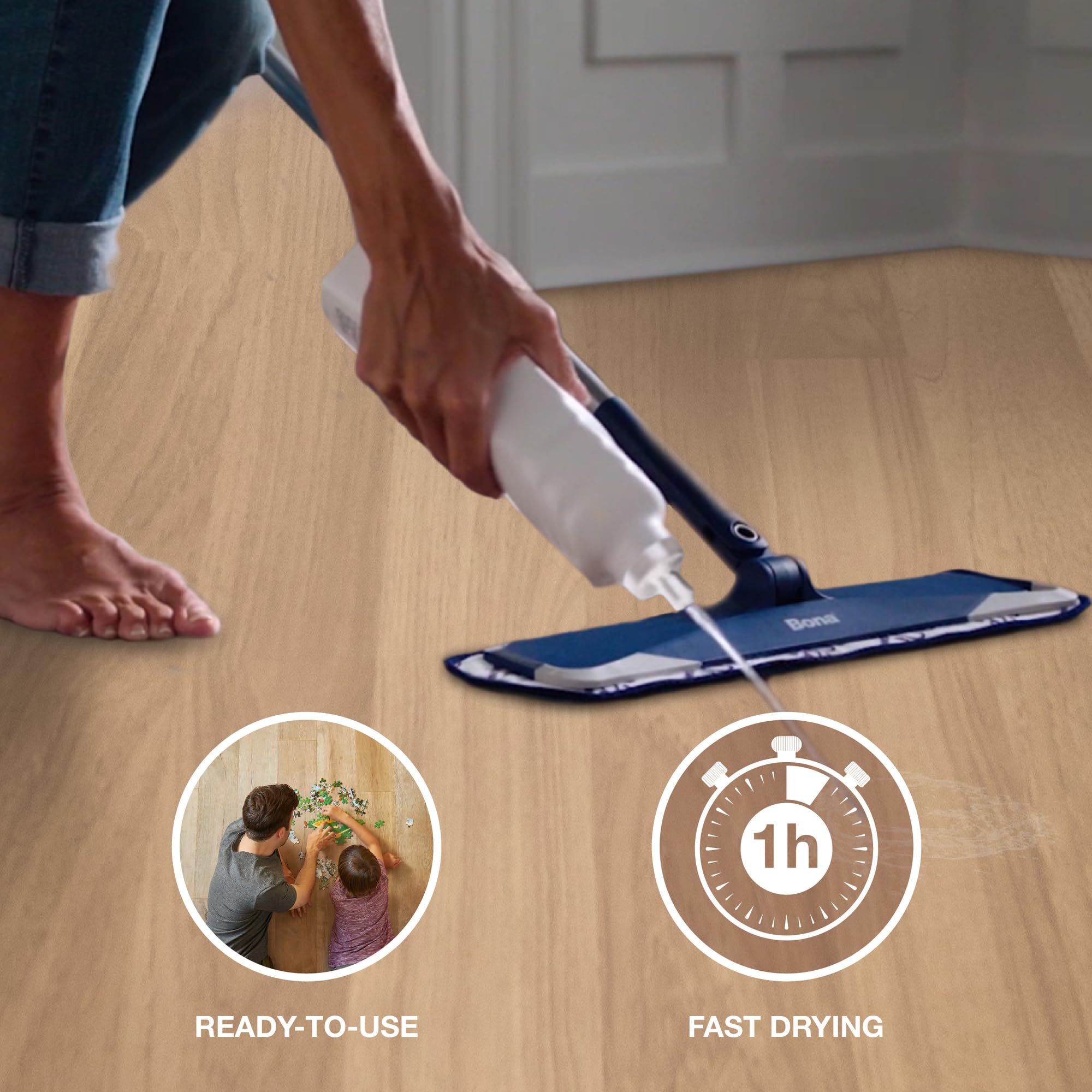 Bona Wood Floor Matt Polish - Protects Sealed Wood Floors | 1 Litre | Dries in 2 Hours 4