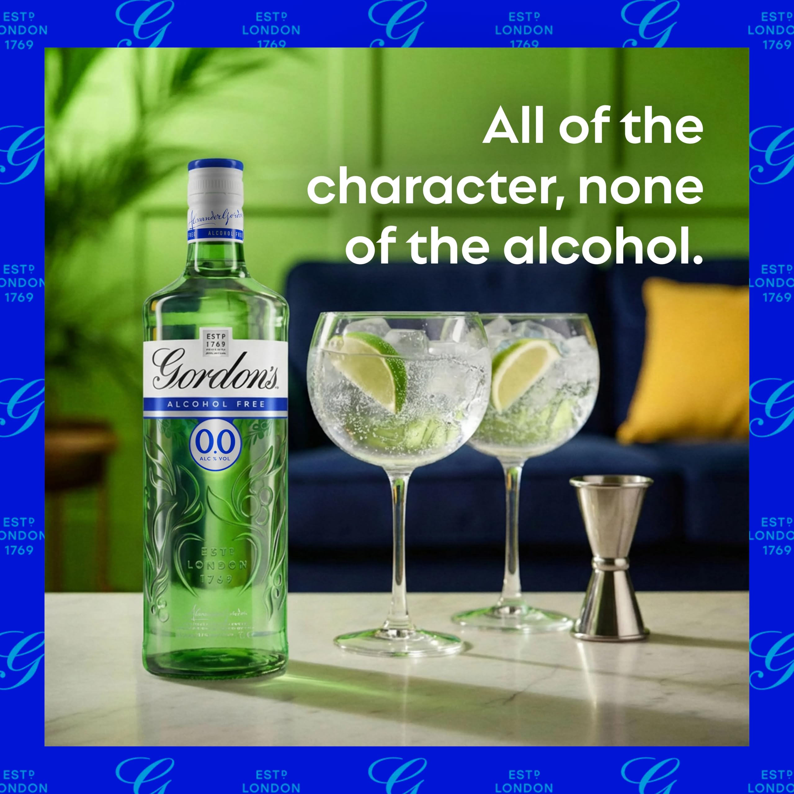 Gordon's 0.0% Alcohol Free Spirit with Distilled Botanicals - 70cl Bottle