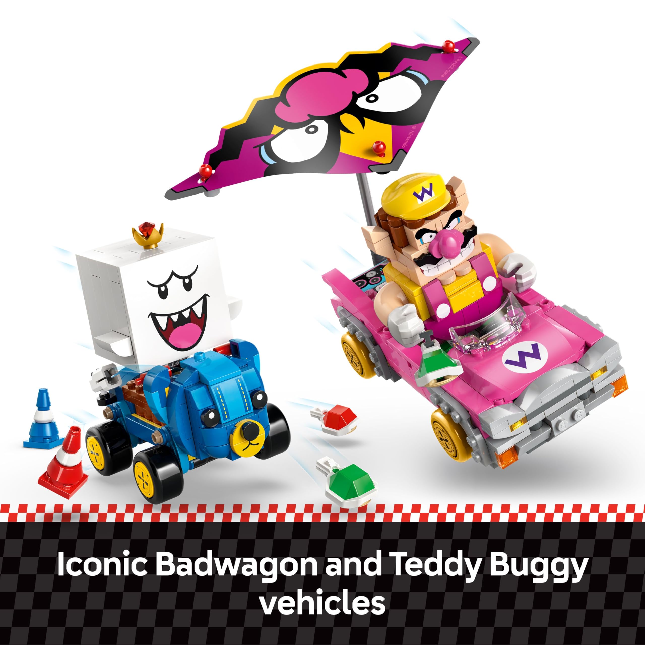 LEGO Super Mario: Mario Kart – Wario & King Boo Playset - 512-Piece Building Toy for Ages 8+ 5