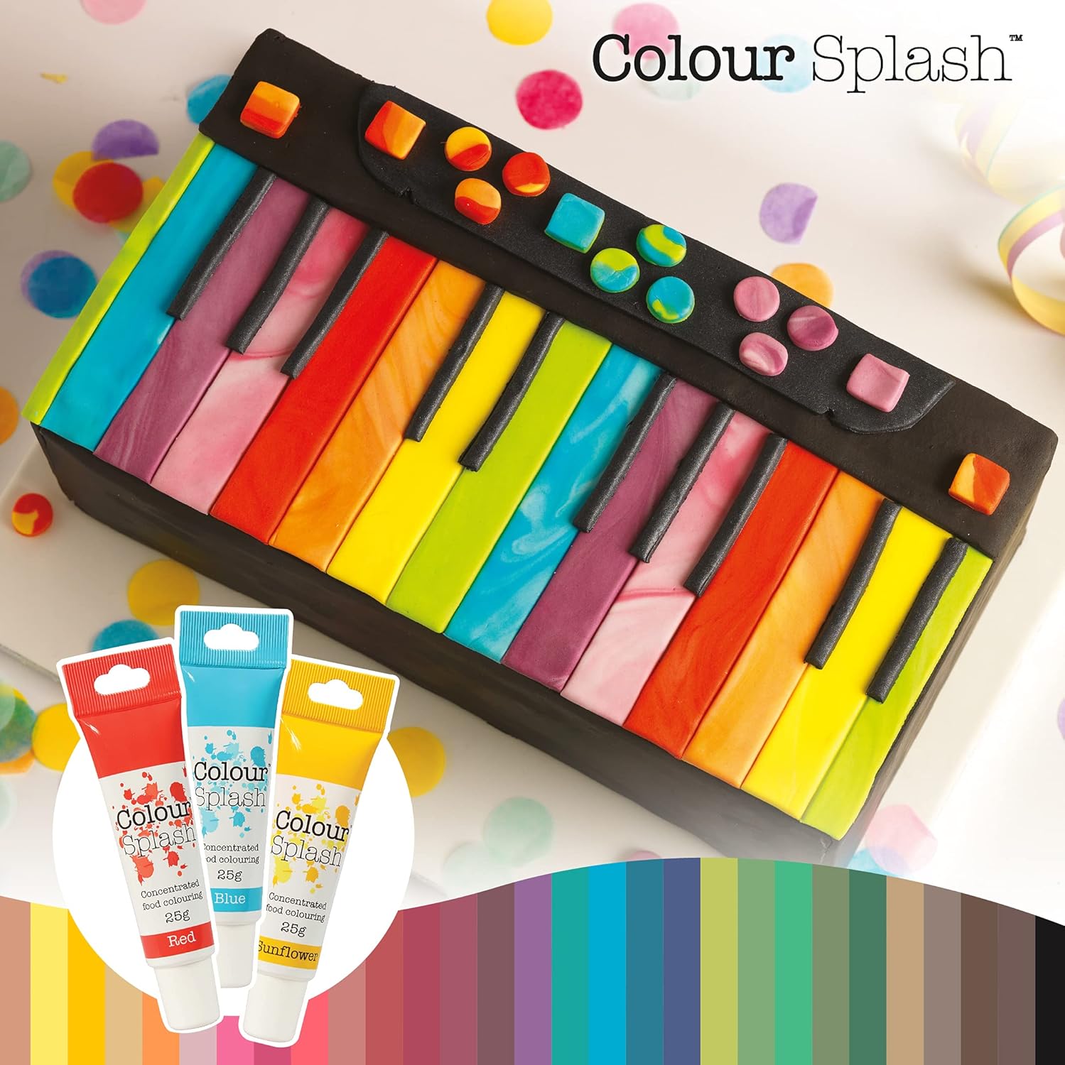 Colour Splash Food Colouring Gel - Forest Green 25g Highly Concentrated Squeezy Tube 6
