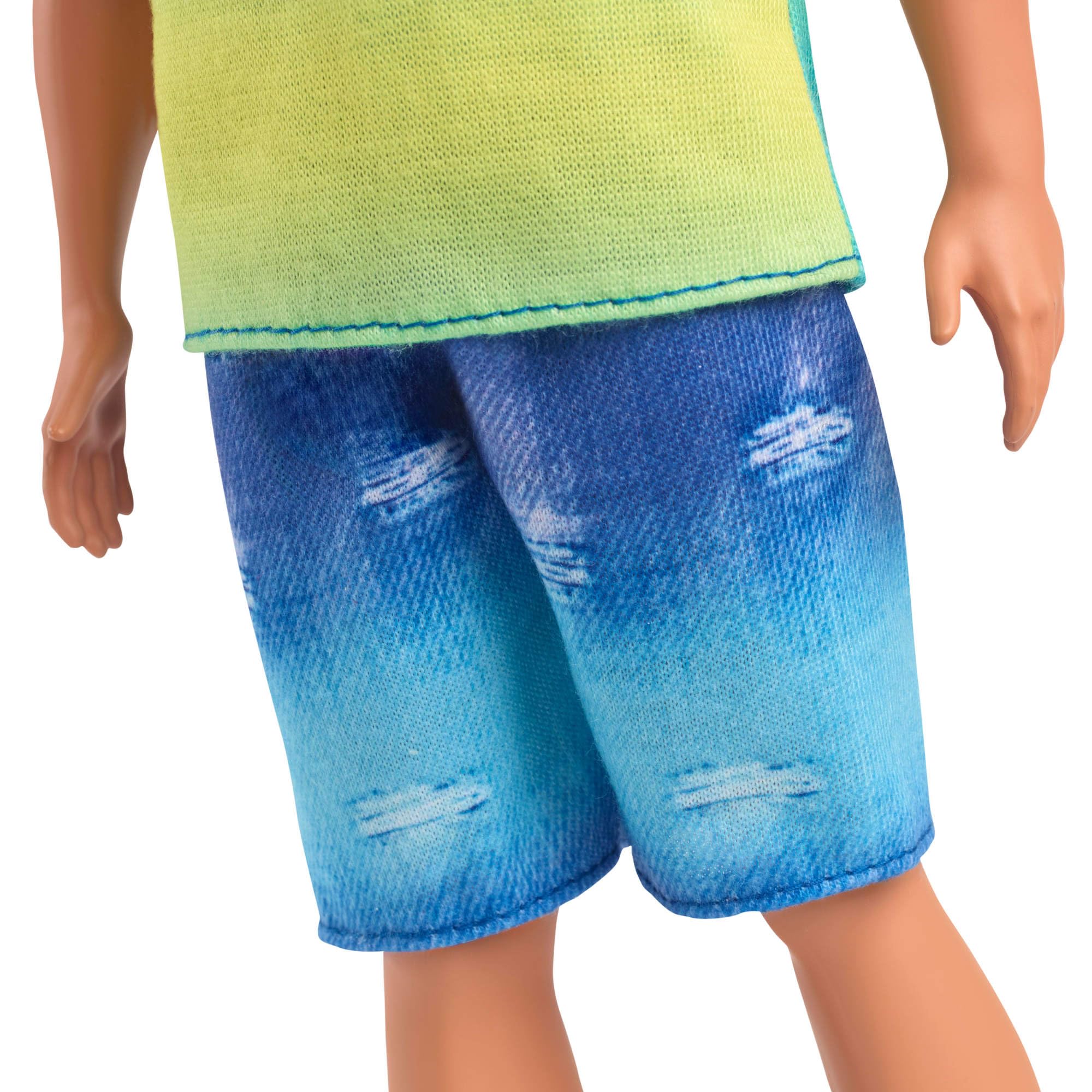 Barbie Fashionistas Ken Doll #236 with Black Hair, Blue Green Ombre Tank - Ages 3+ 6
