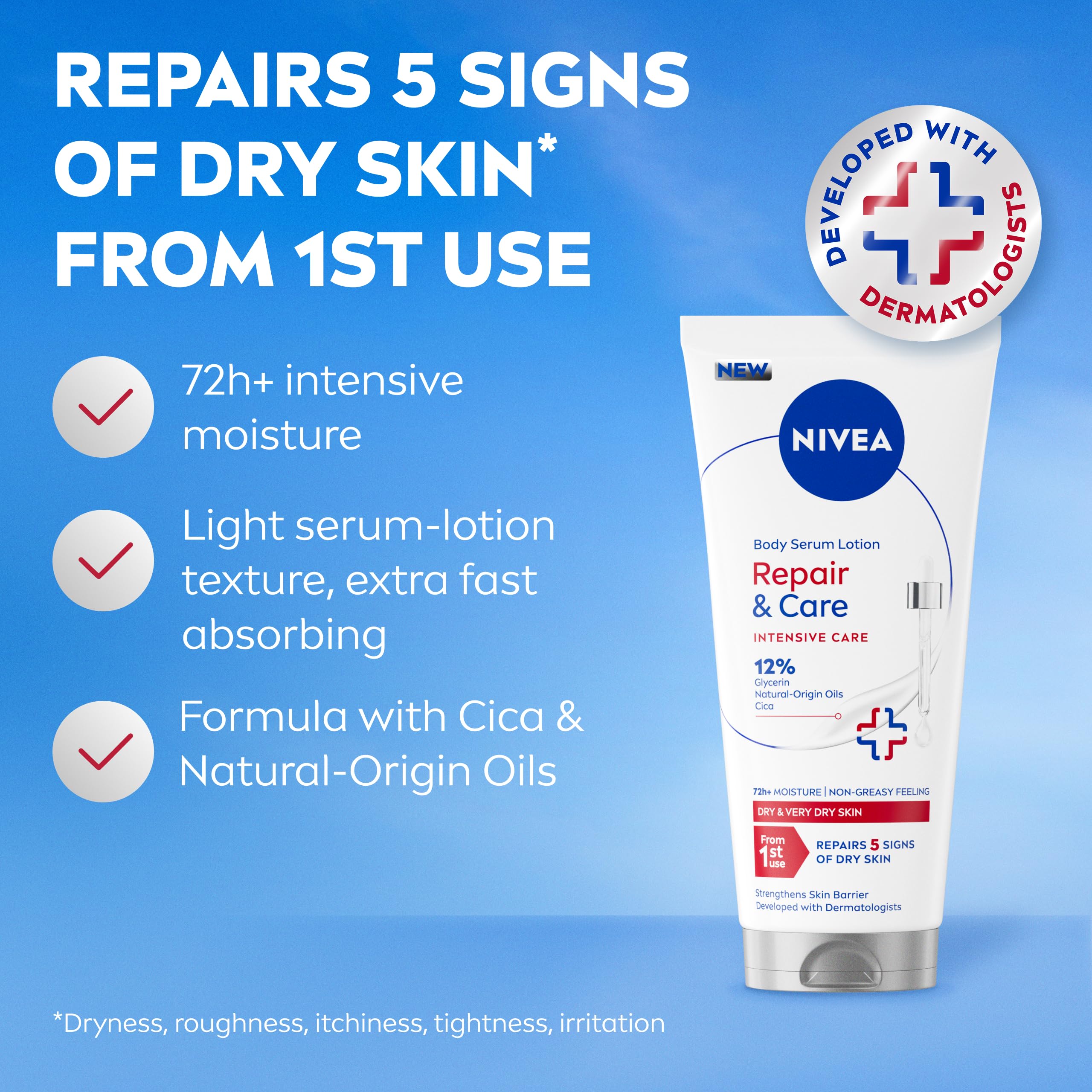 NIVEA Body Essentials Repair & Care Serum Lotion - Hydration & Repair | 200ml 2