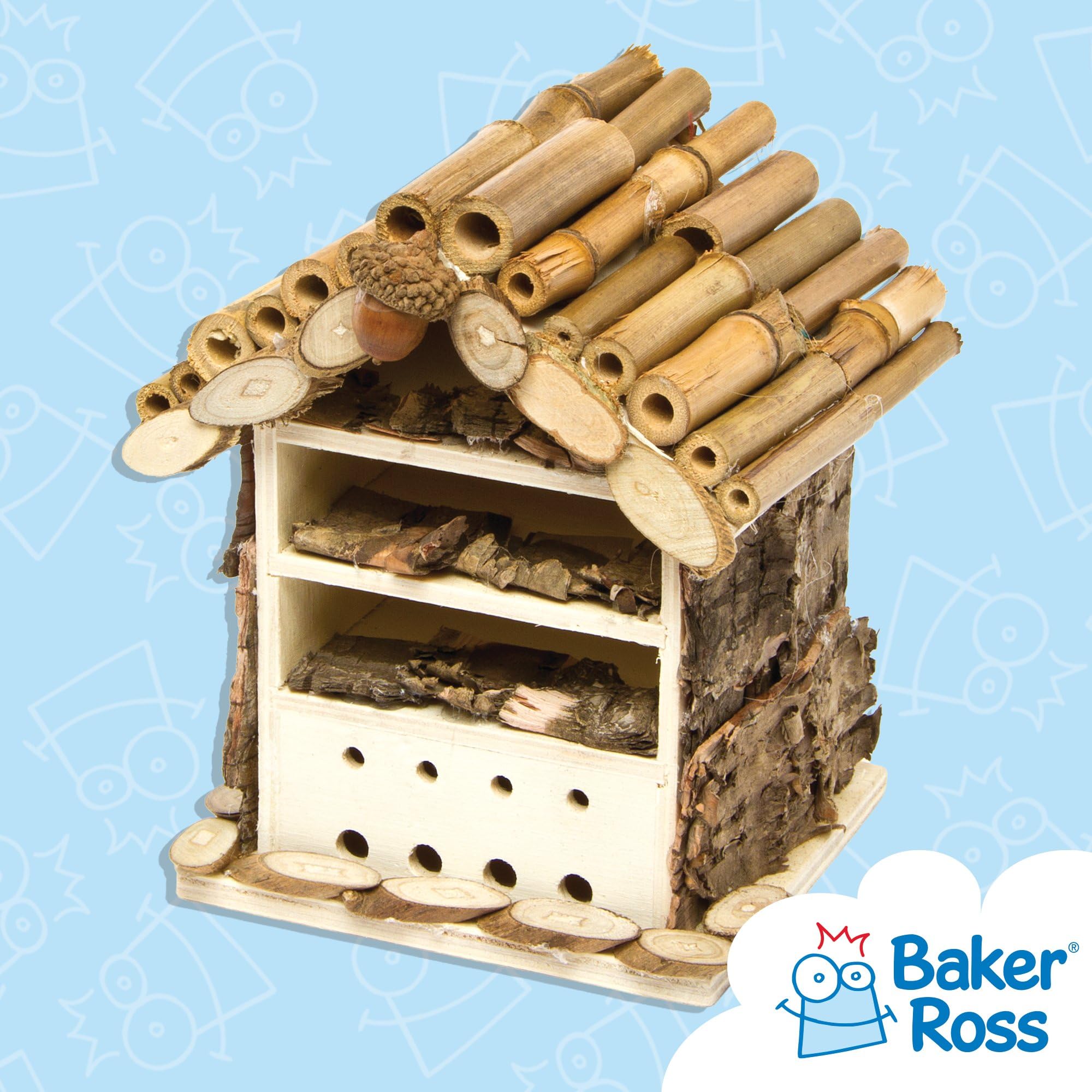 Baker Ross Wooden Bug House Craft Kits - Pack of 2 | Paint Your Own Wood Craft 6