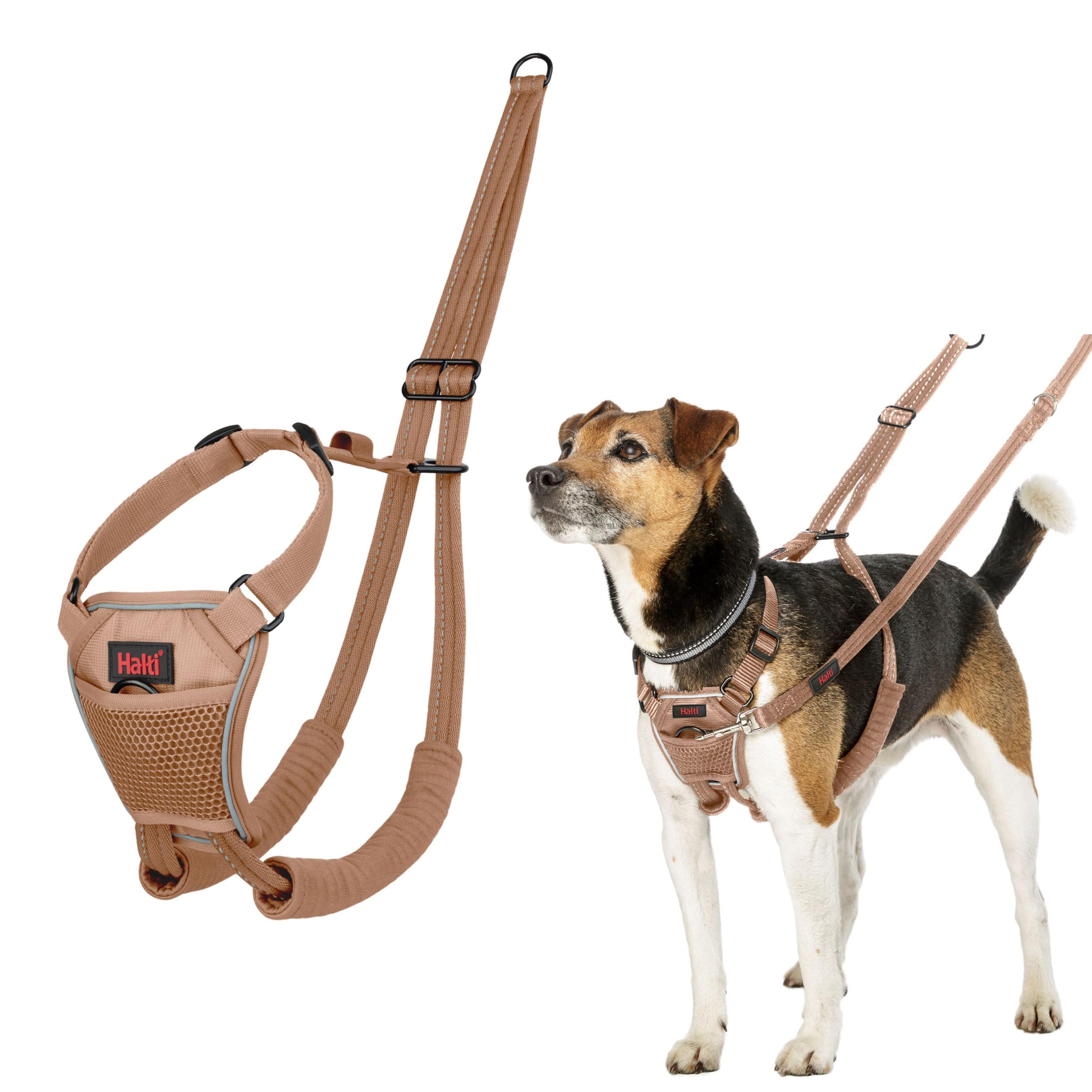 Halti No Pull Harness - Stops Pulling with Front Control Steering | Size S | Desert Sand