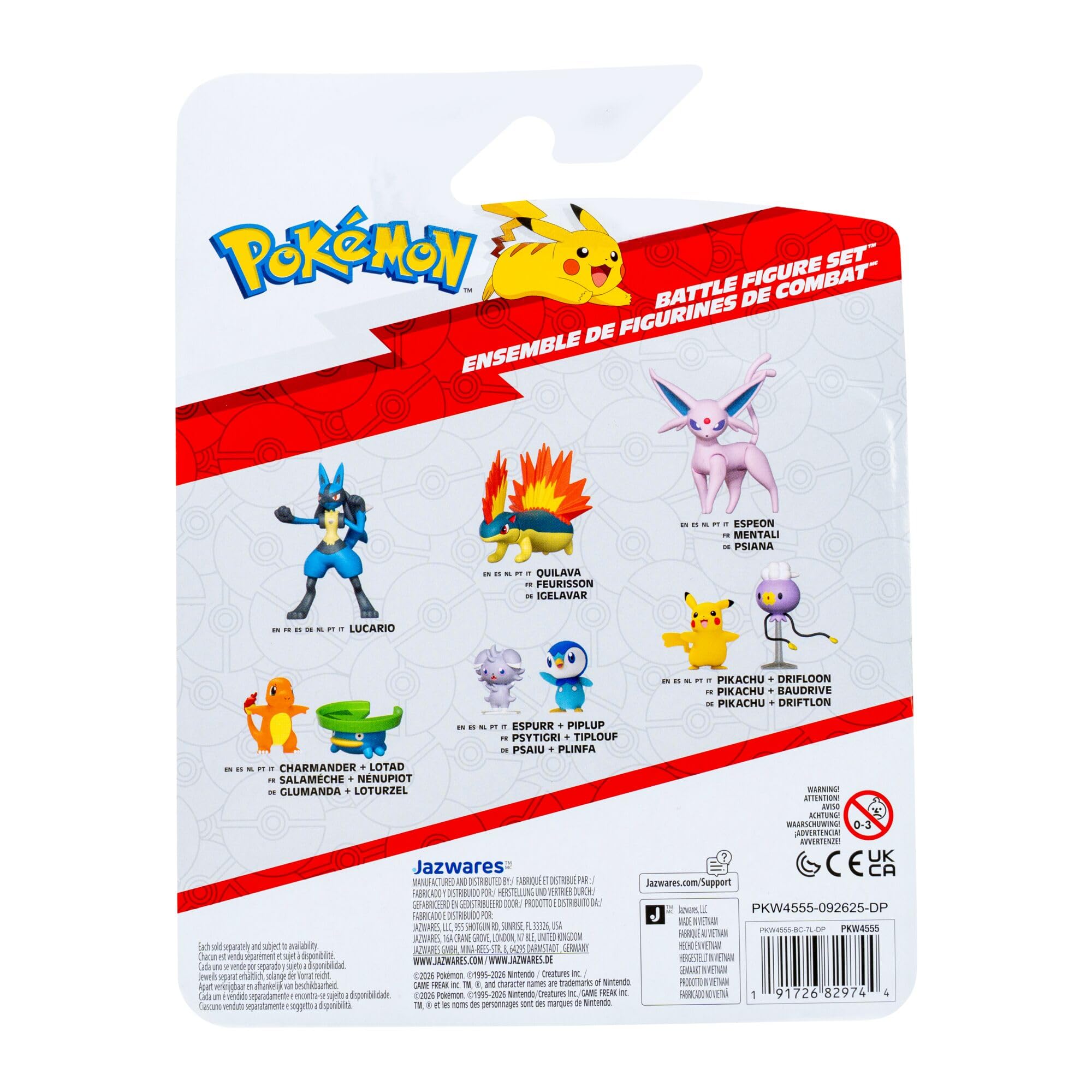 Pokémon Battle Figure 3 Pack - Chespin, Bagon, and Charmeleon | Classic Edition 6