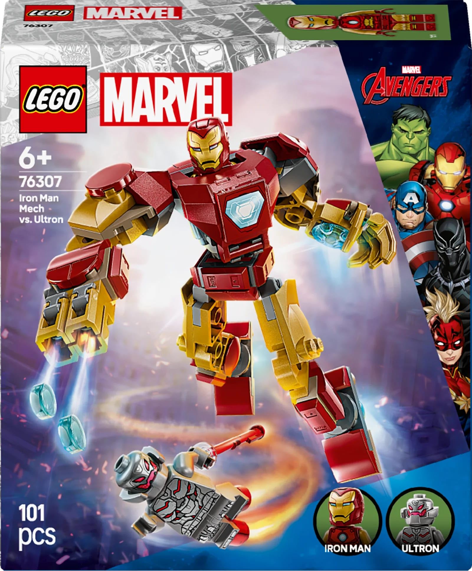 LEGO Marvel Iron Man Mech vs. Ultron – Superhelden-Spielset zum Zusammenbauen für Kinder ab 6 Jahren 8
