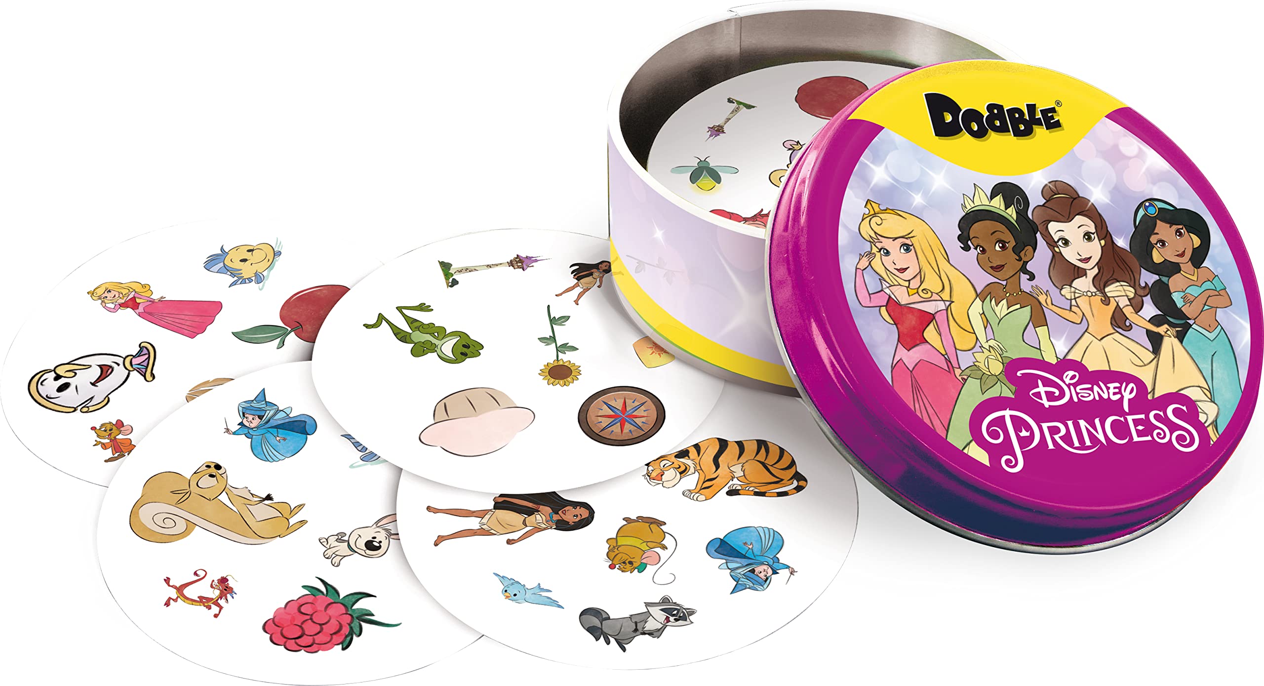 Asmodee Dobble Disney Princess Matching Card Game | Ages 4+ | 2-8 Players | 15 Min 4