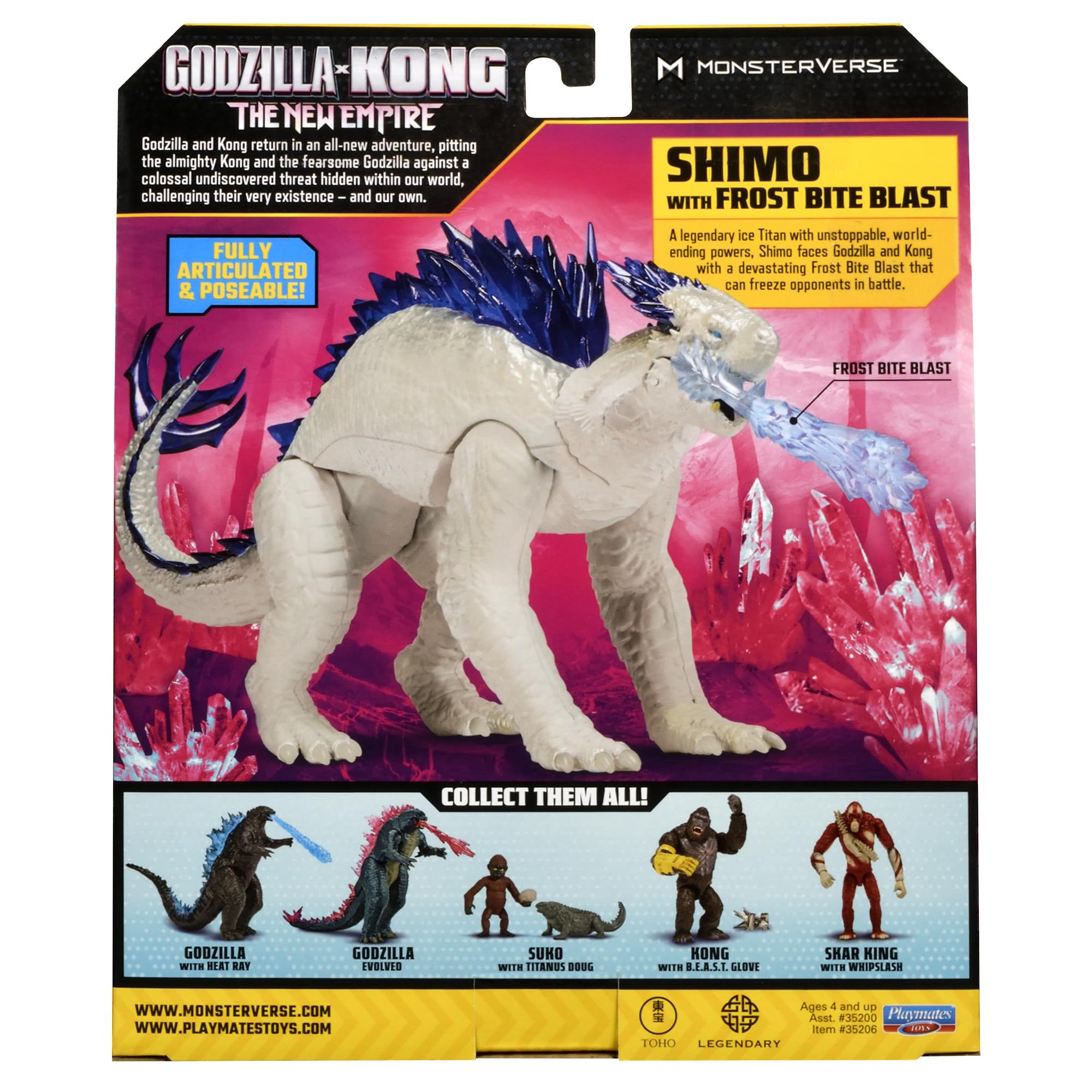 MonsterVerse Shimo Action Figure Toy - 6-Inch, Frost Bite Feature | Ages 4+ 6