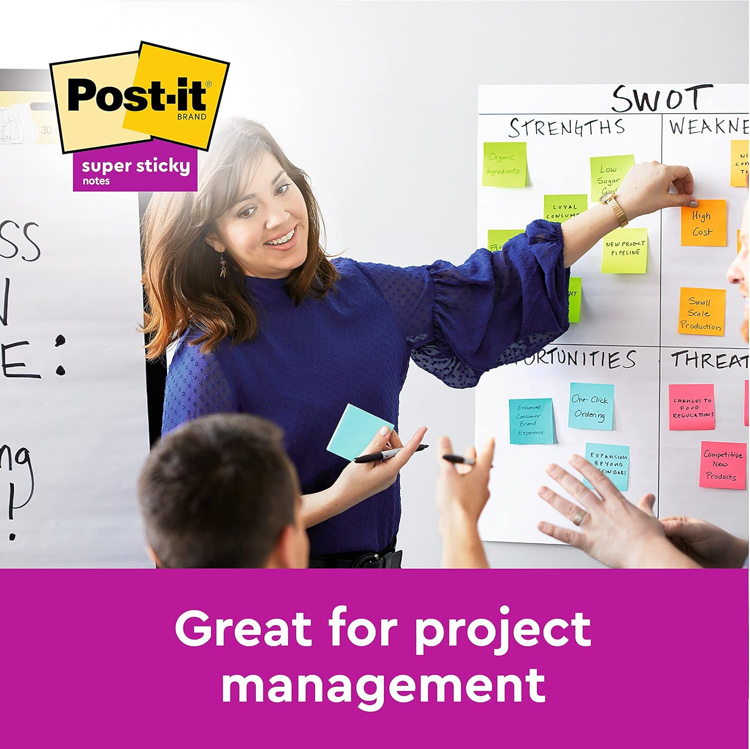 Post-it Super Sticky Notes, Pack of 6 Pads, 90 Sheets/Pad, 76mm x 127mm, Ideal for Desk, Office, School and Memos, Miami Colour Collection 5